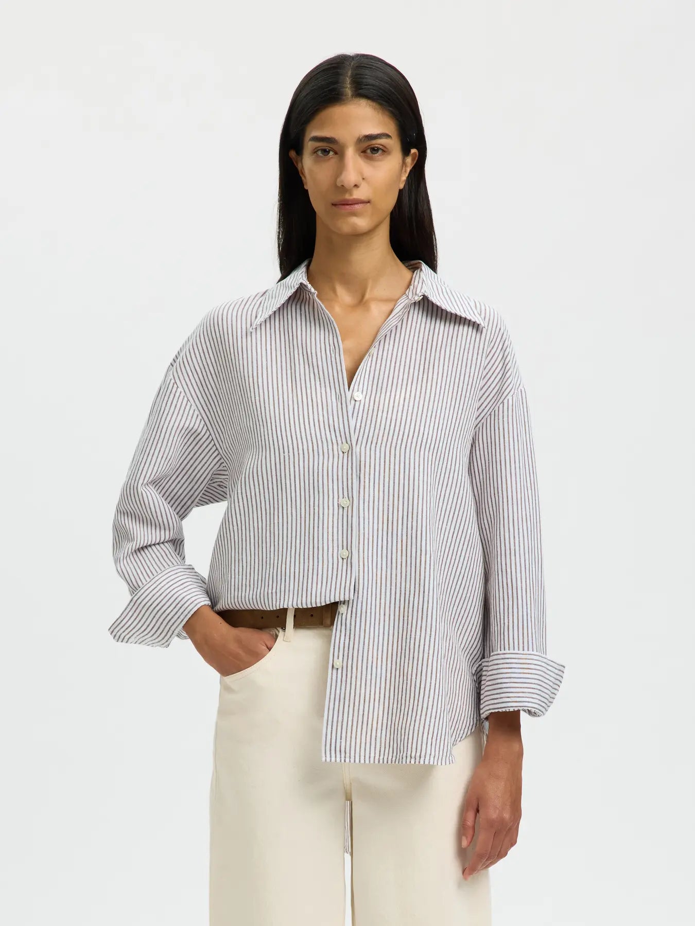 SLWCLEO OVERSIZE LINEN BLEND SHIRT