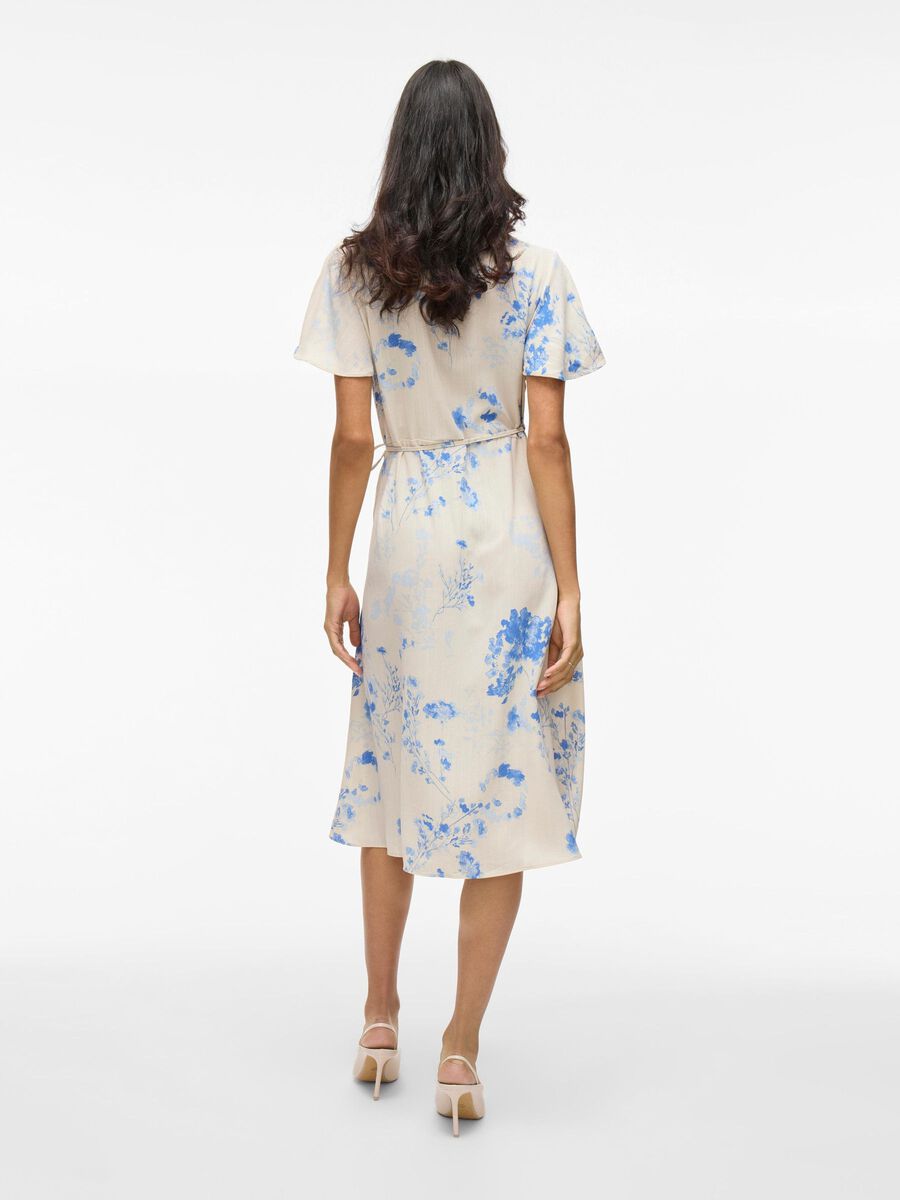 VILOVIE S/S WRAP MIDI DRESS