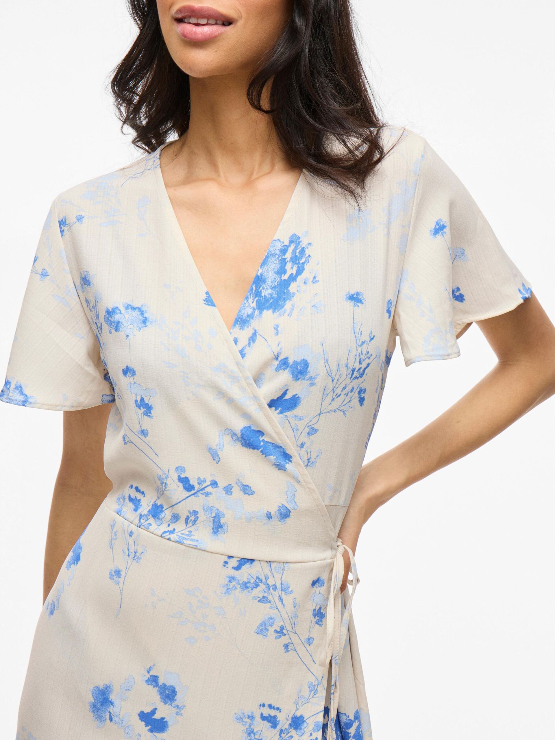 VILOVIE S/S WRAP MIDI DRESS