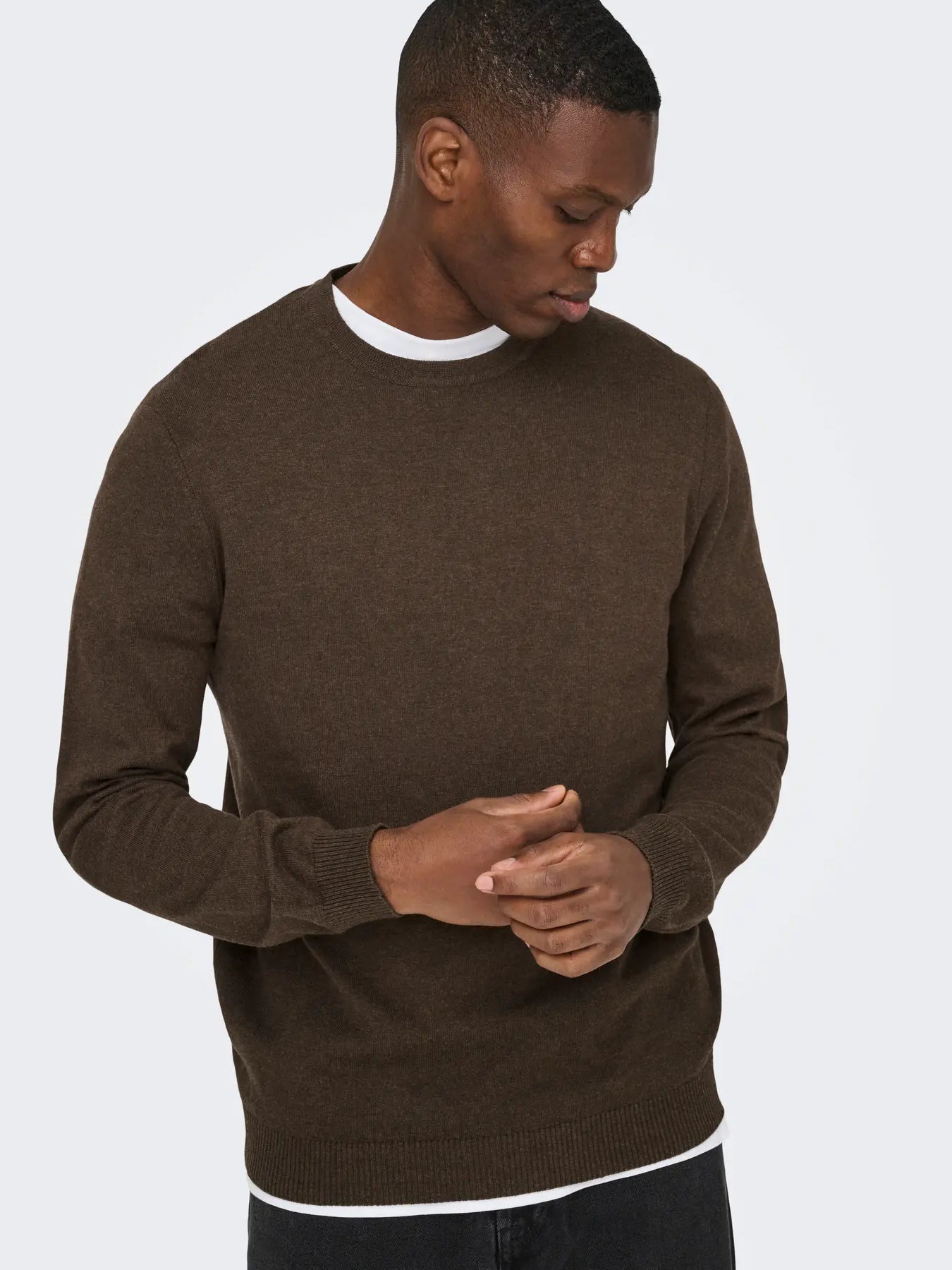 ONSLOUI REG 12 MEL CREW KNIT