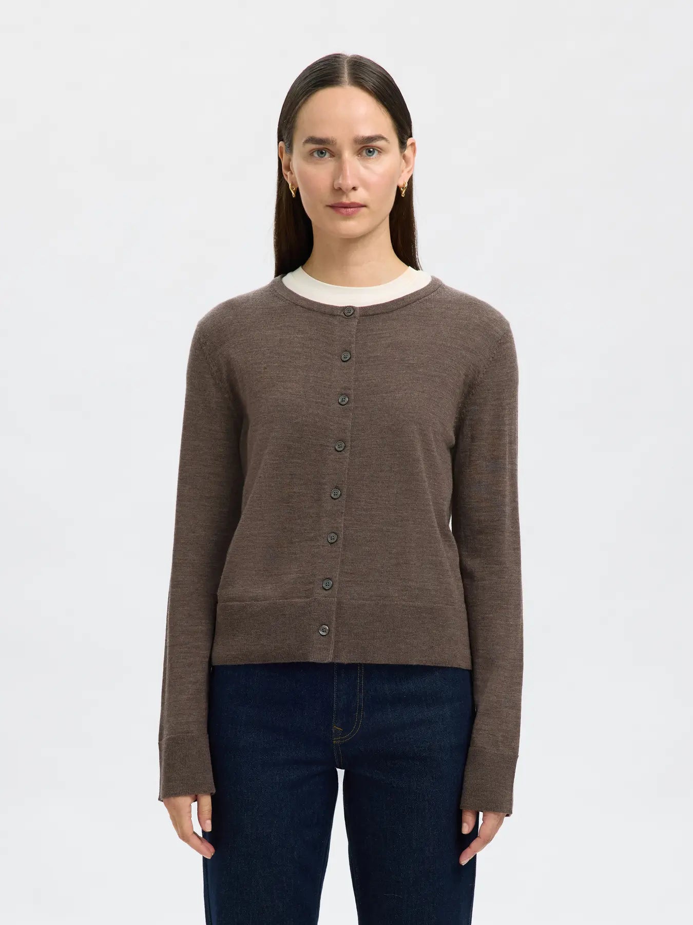 SLFTHEA LS KNIT MERINO CARDIGAN