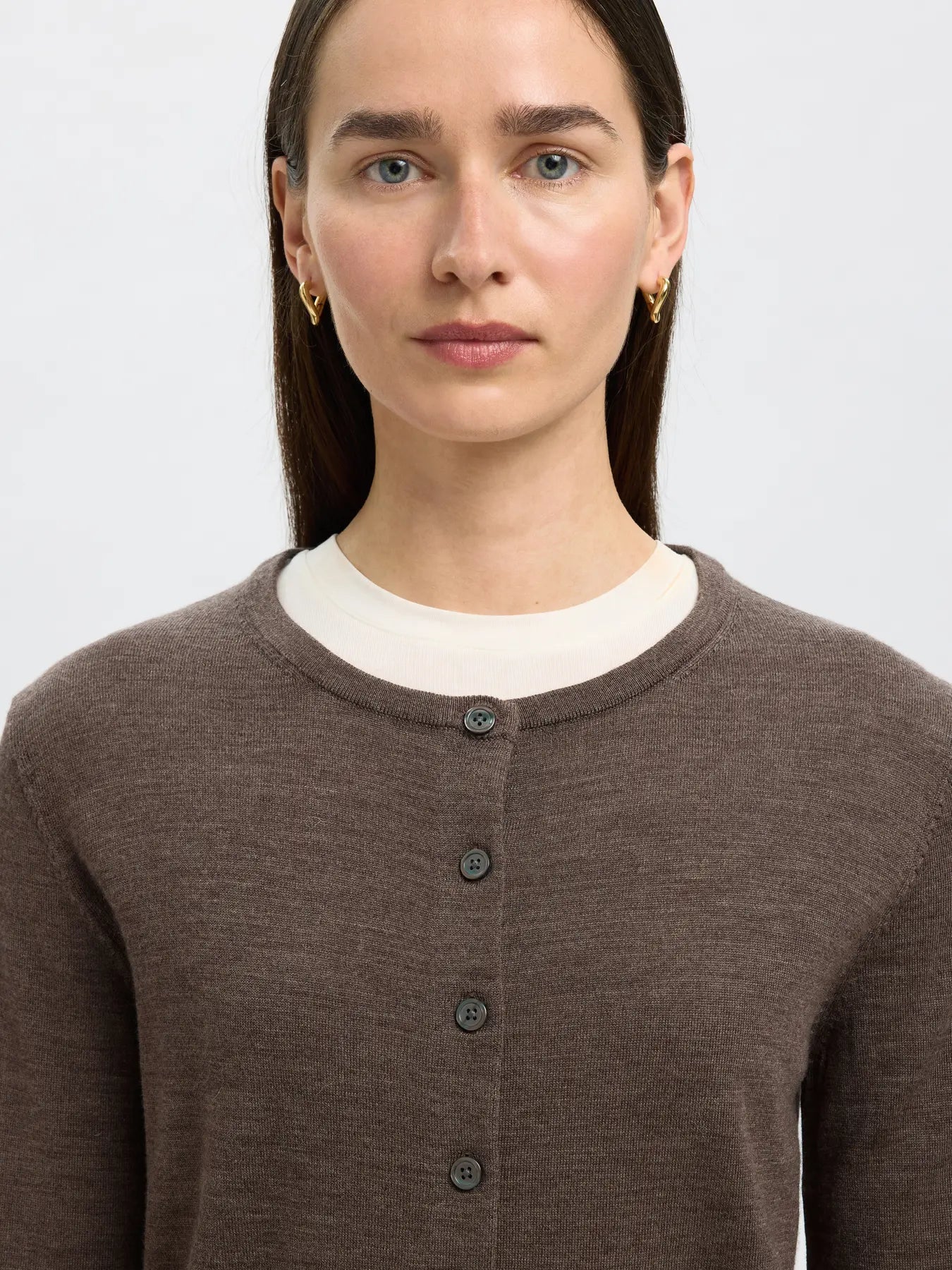 SLFTHEA LS KNIT MERINO CARDIGAN