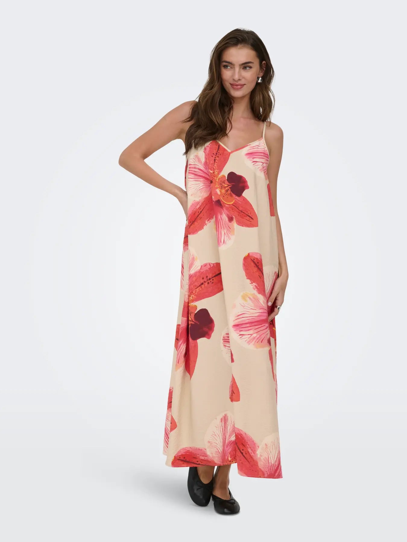 ONLRESI-ELANOR STRAP BIG FLOWR DRESS