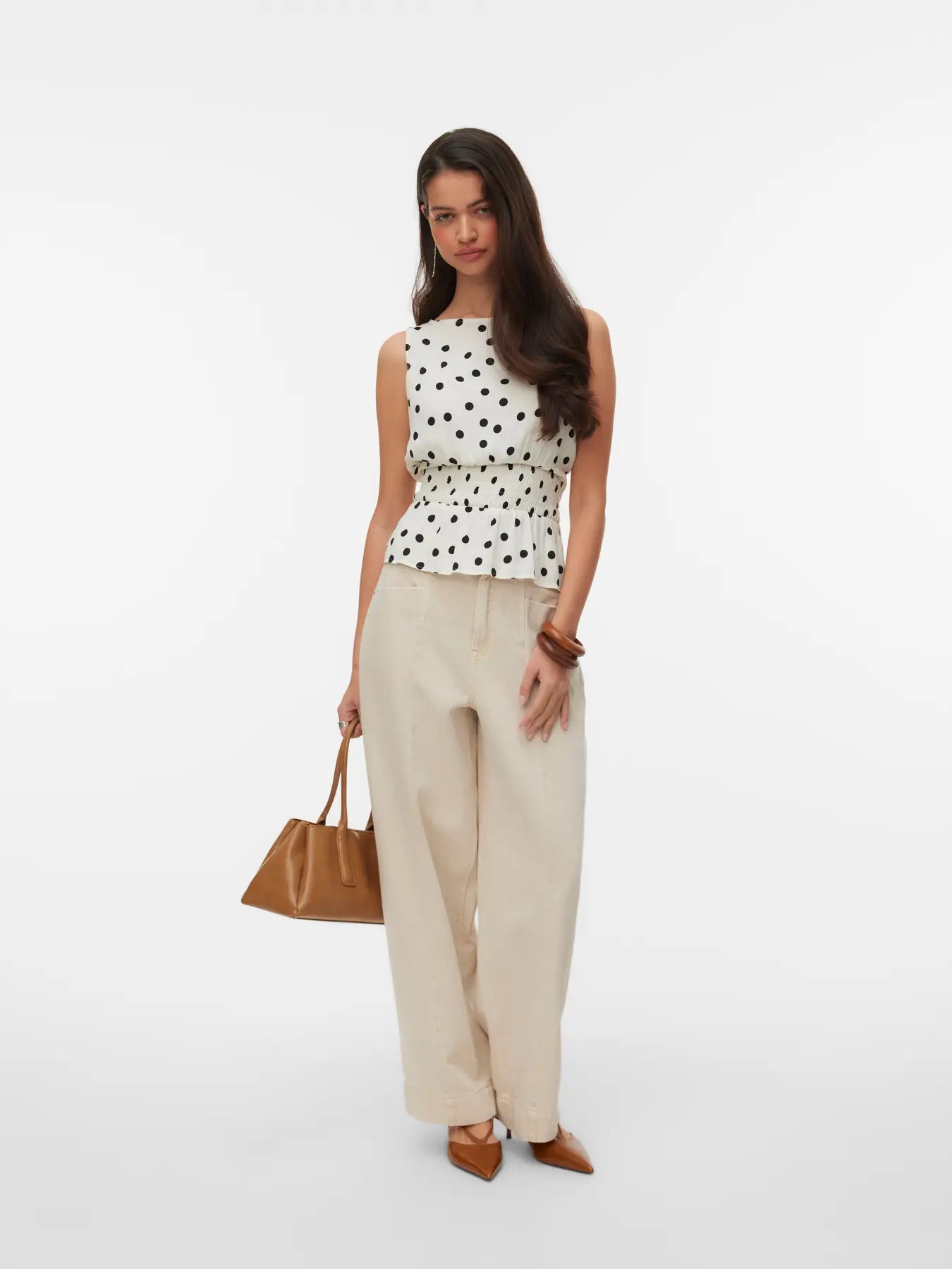 VMELISA S/L SMOCK DETAIL TOP