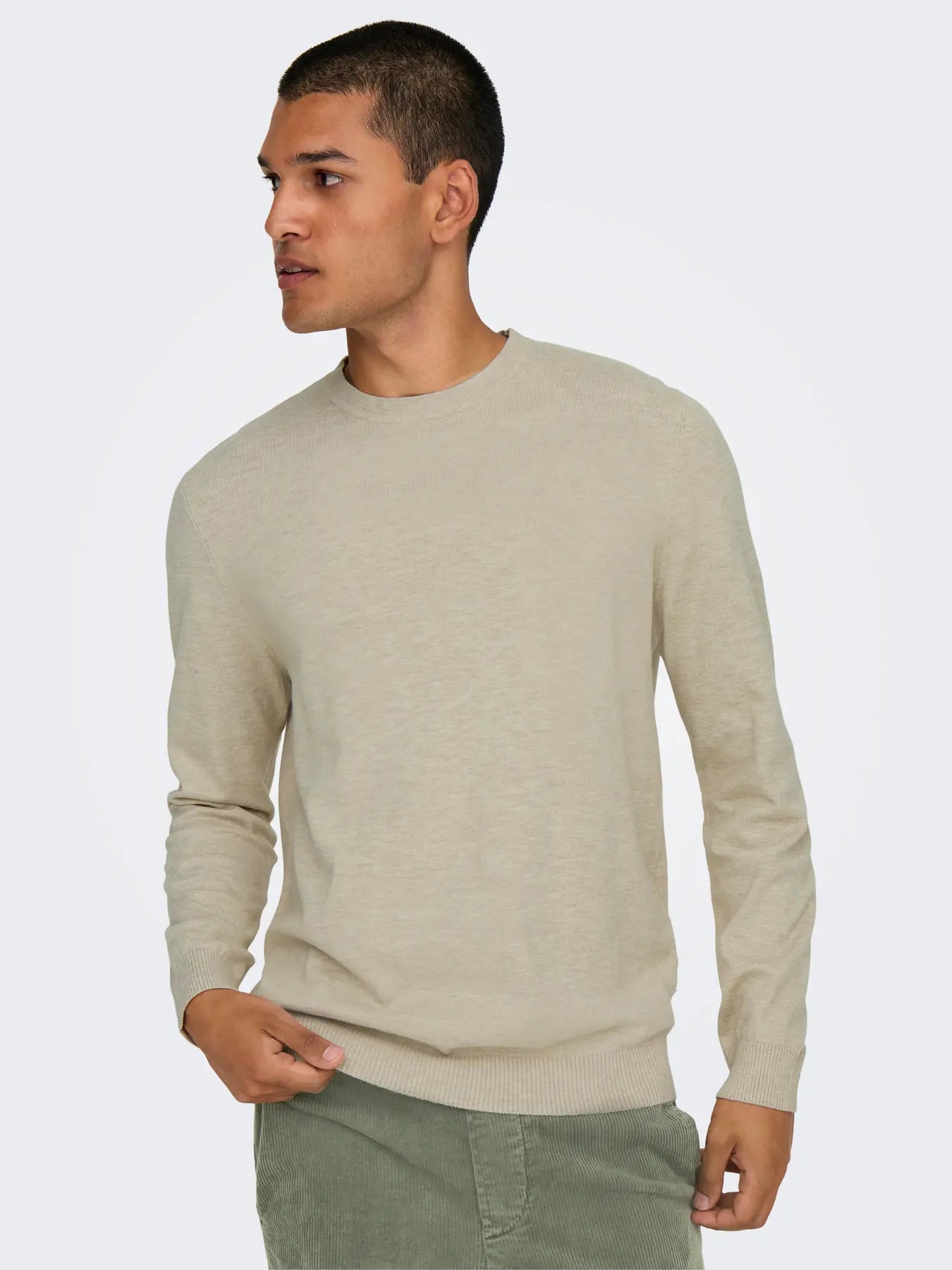ONSLOUI REG 12 MEL CREW KNIT