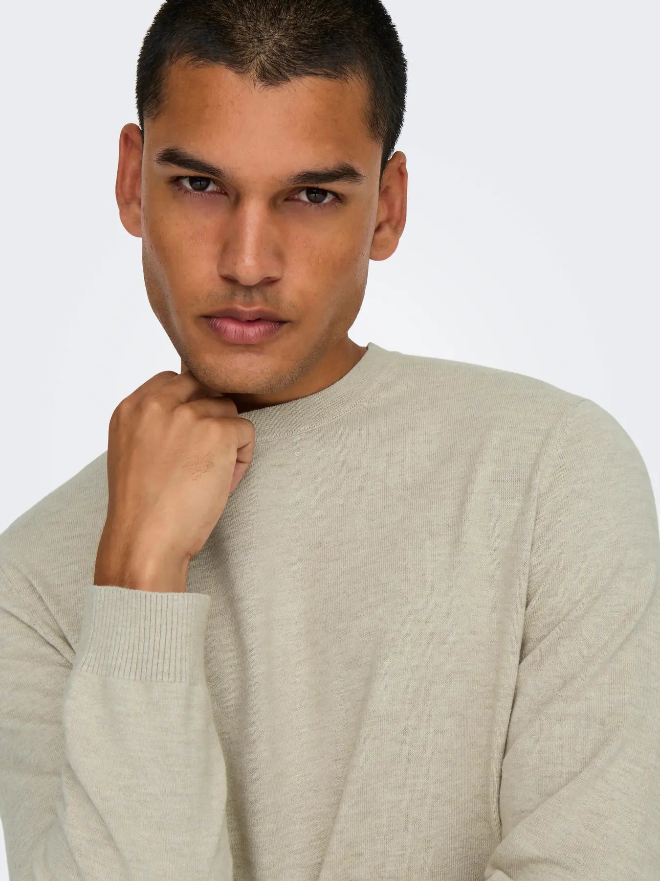 ONSLOUI REG 12 MEL CREW KNIT