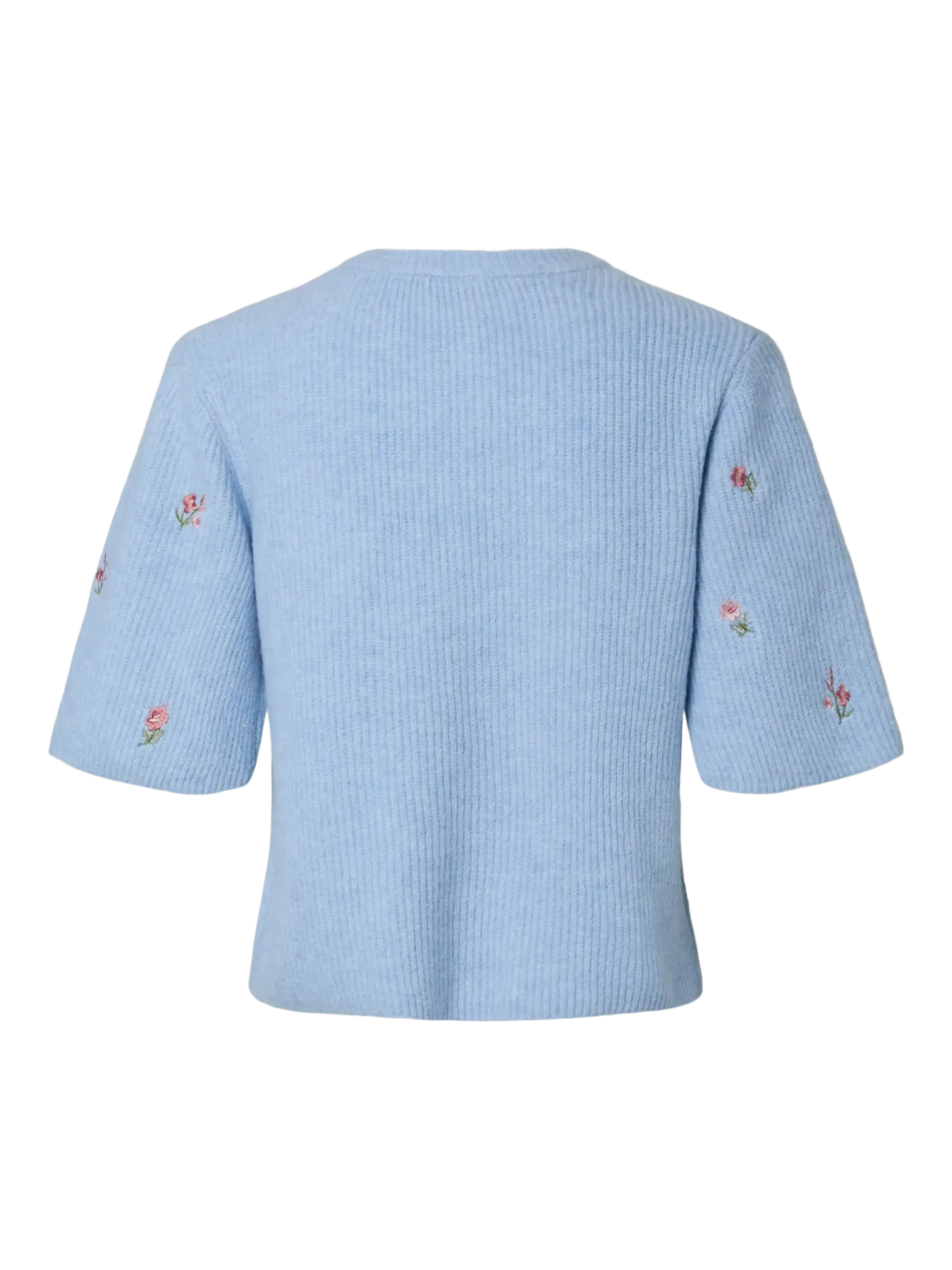 PCSILLY SS O-NECK EMB KNIT CARDIGAN