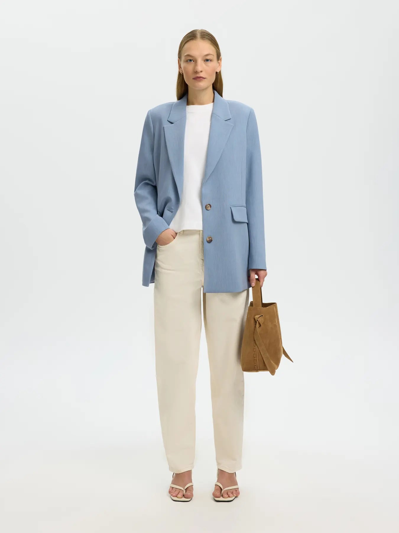 SLWRITA LS RELAXED BLAZER MEL