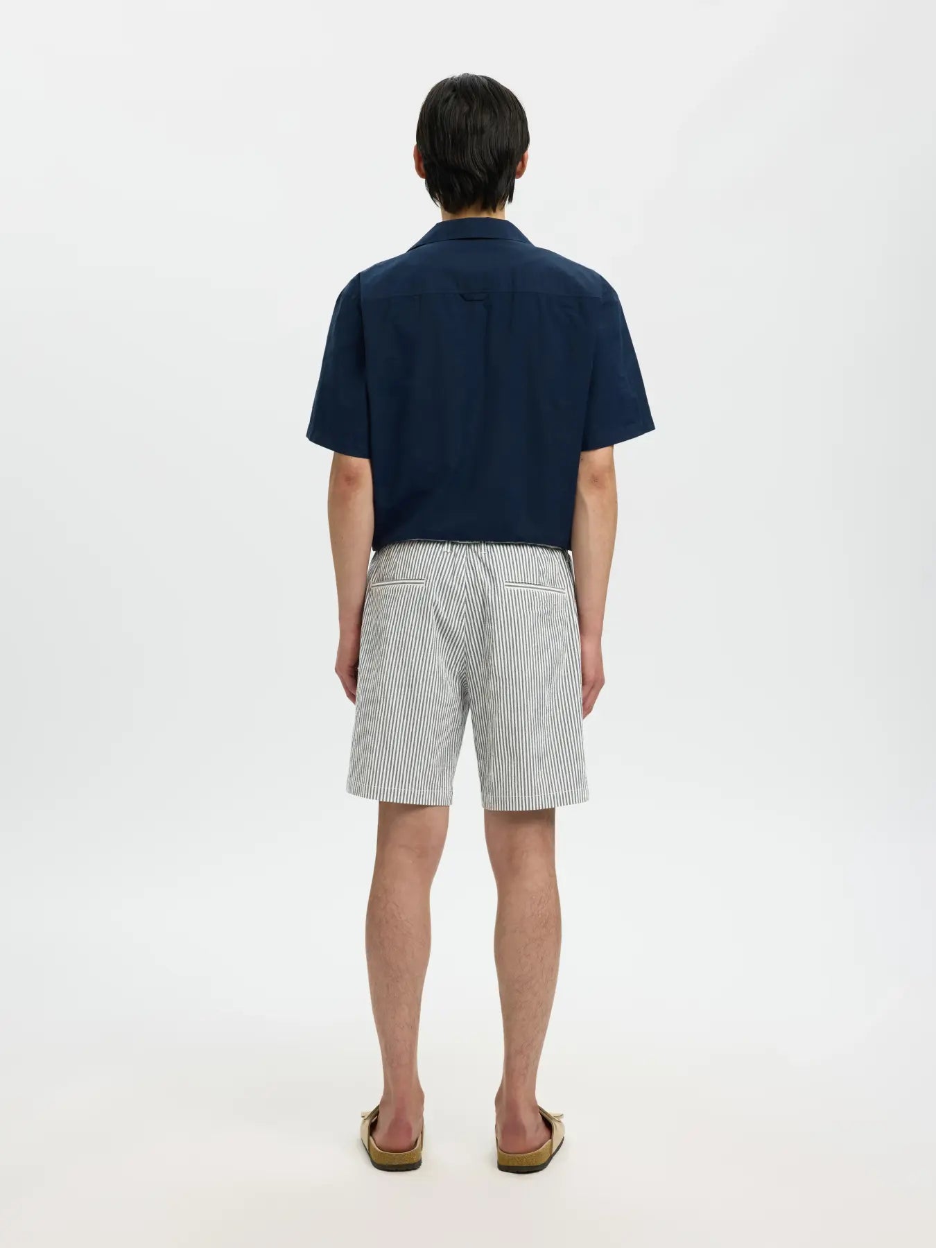 SLMKARL-SEERSUCKER REGULAR SHORTS