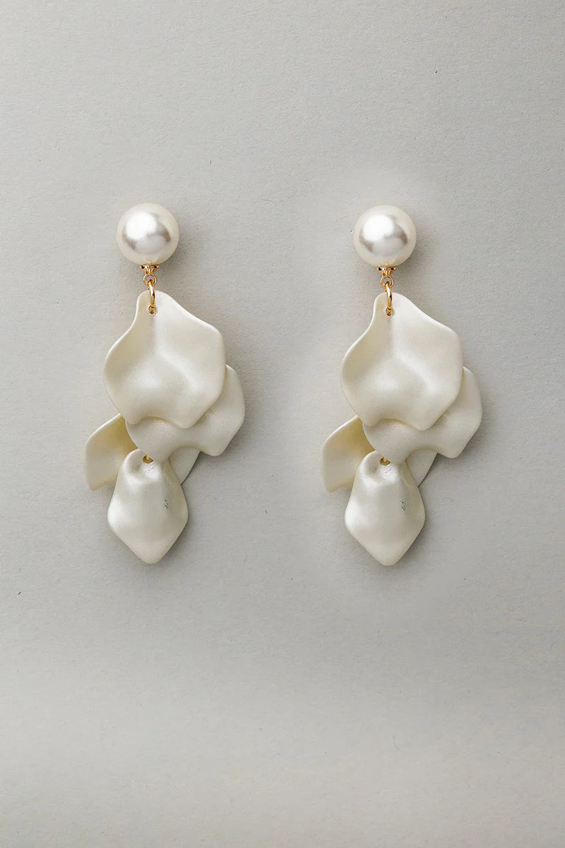 Pearl Leaf Earrings