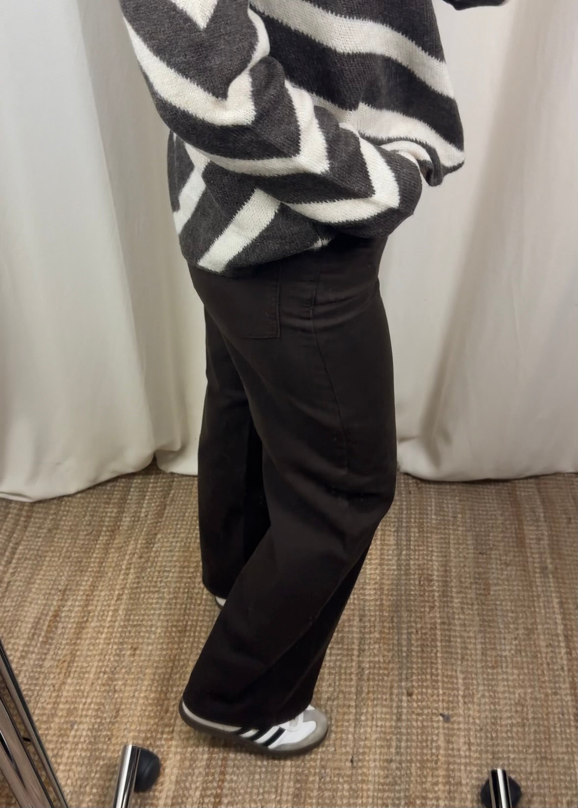 ONLMADISON BLUSH HW WIDE BROWN DNM