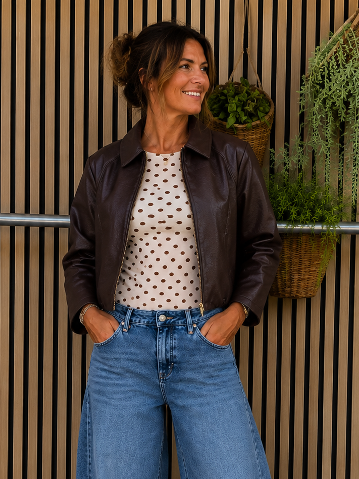 ONLMASJA FAUX LEATHER PADDED BOMBER