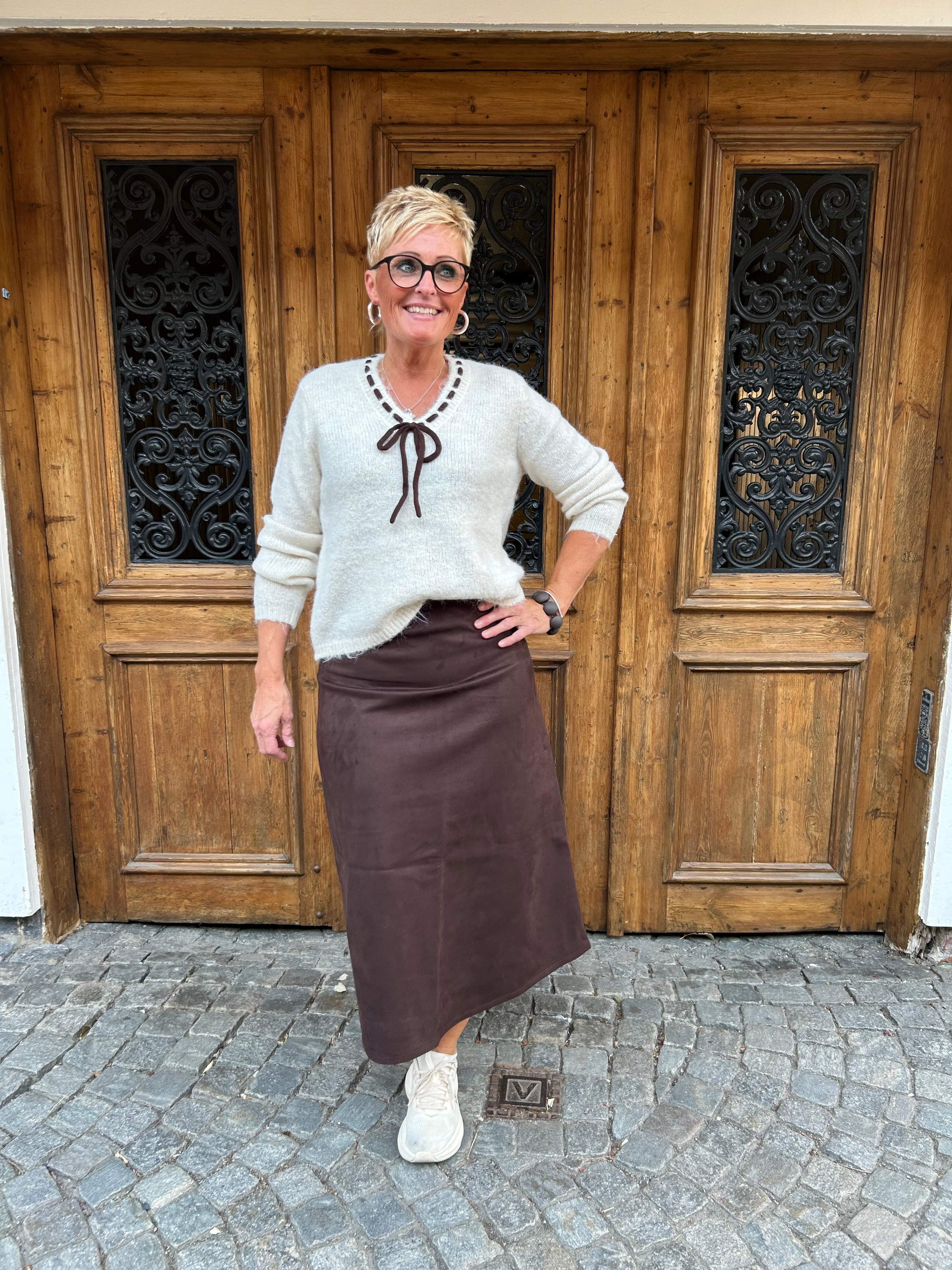 Onldiane faux suede skirt
