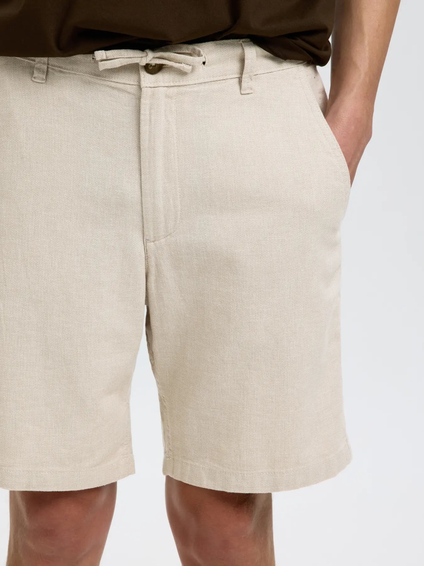 SLMREGULAR-BRODY LINEN BLD SHORTS