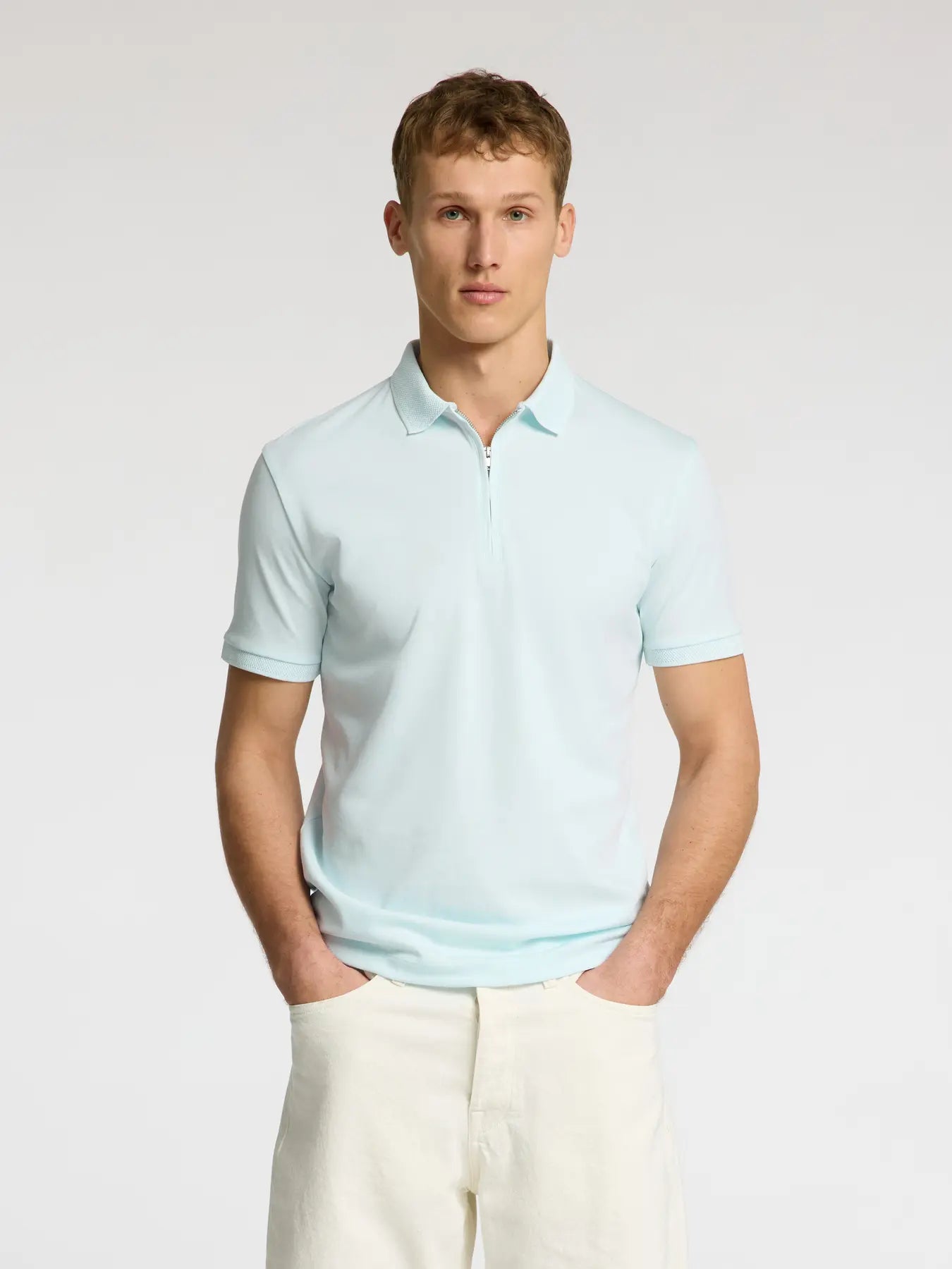 SLHFAVE ZIP SS POLO