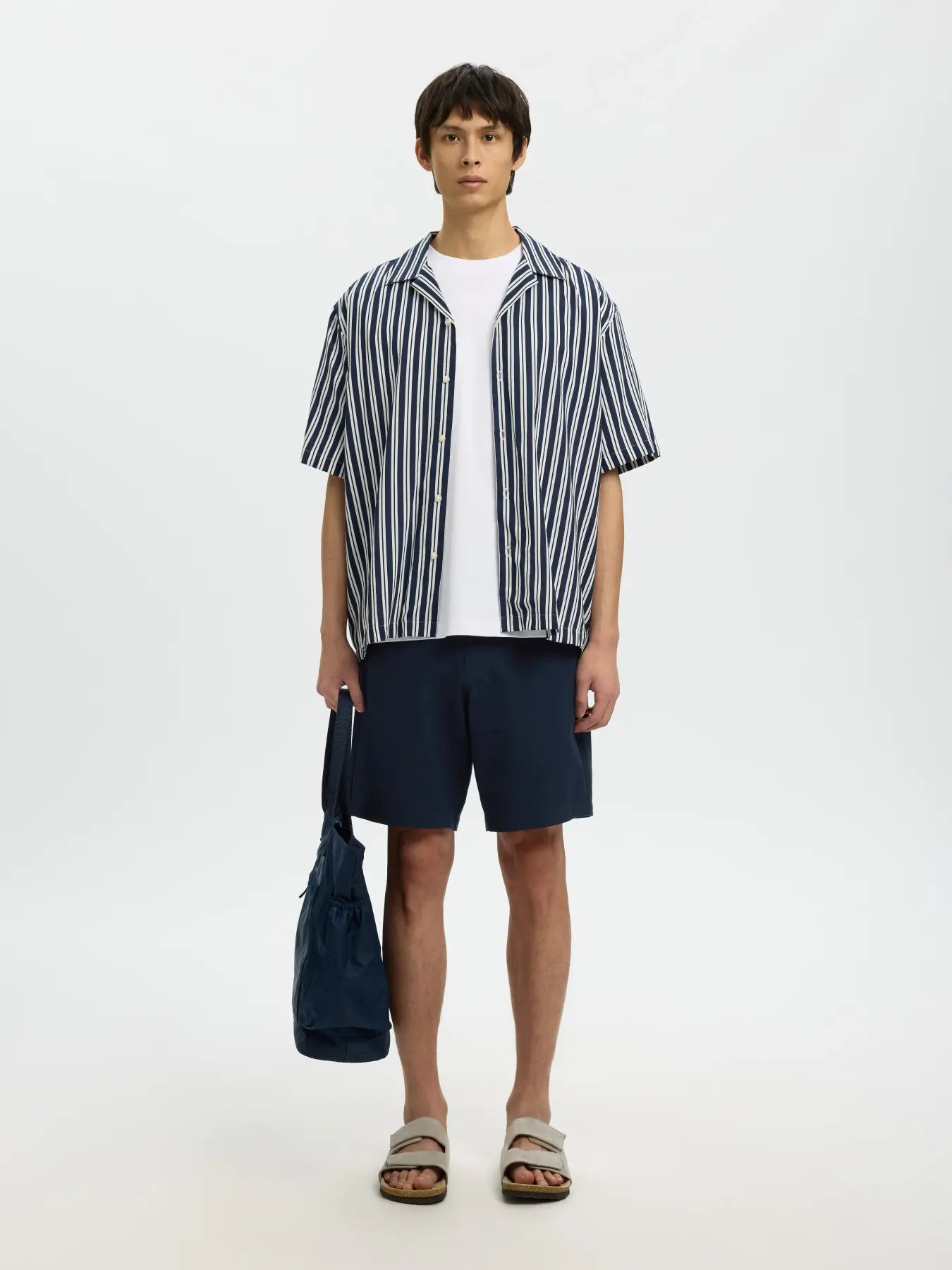 SLMKARL-SEERSUCKER REGULAR SHORTS