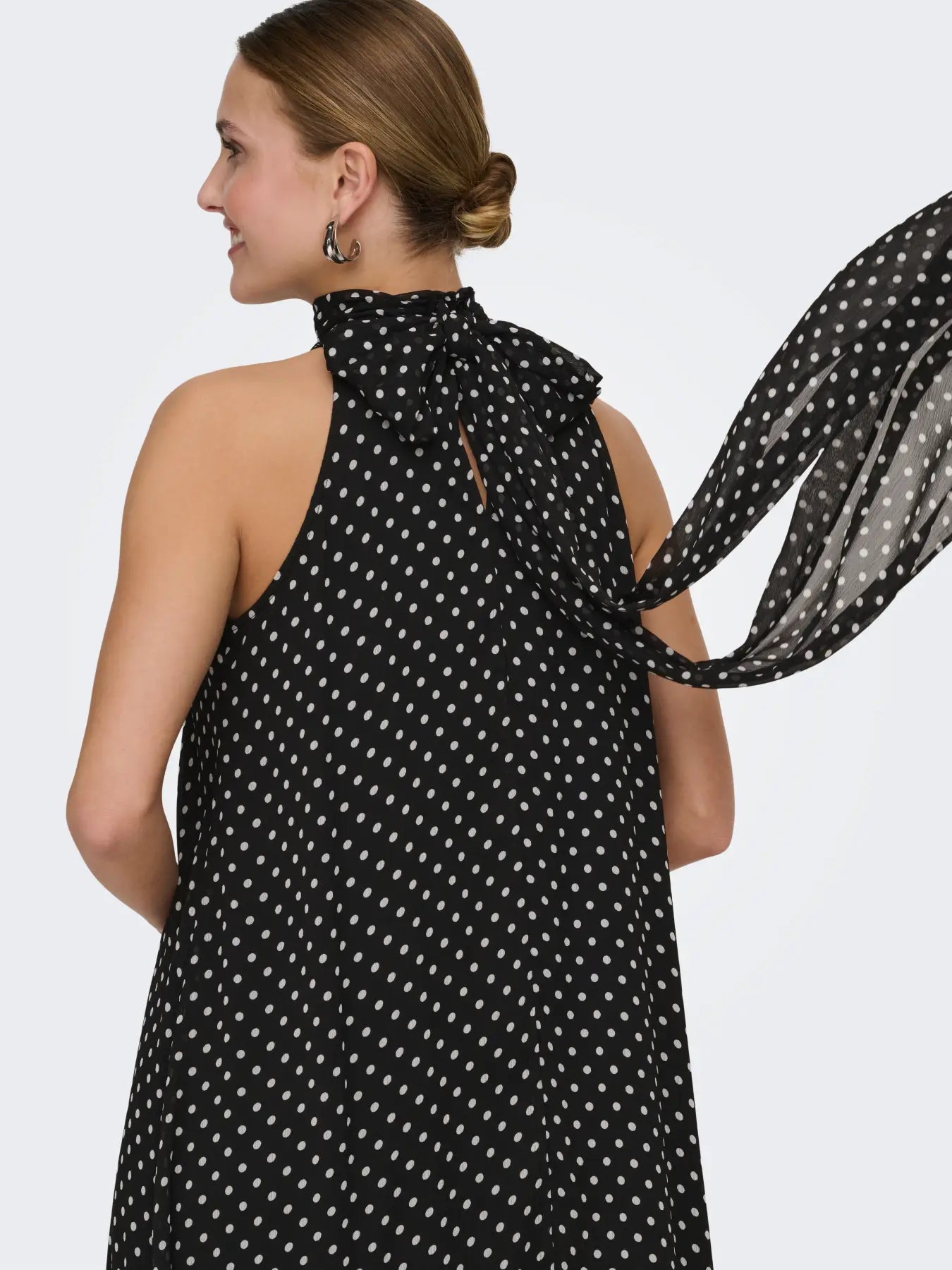 JDYPOLKA S/L HALTERNECK MIDI DRESS