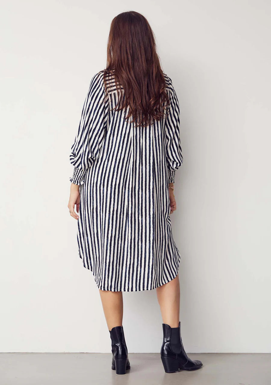 Asta Smock Dress - Creamy w/Black