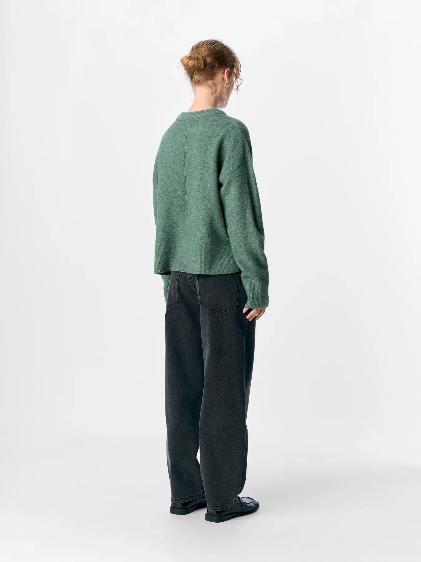 OBJJUNO L/S LO O-NECK KNIT