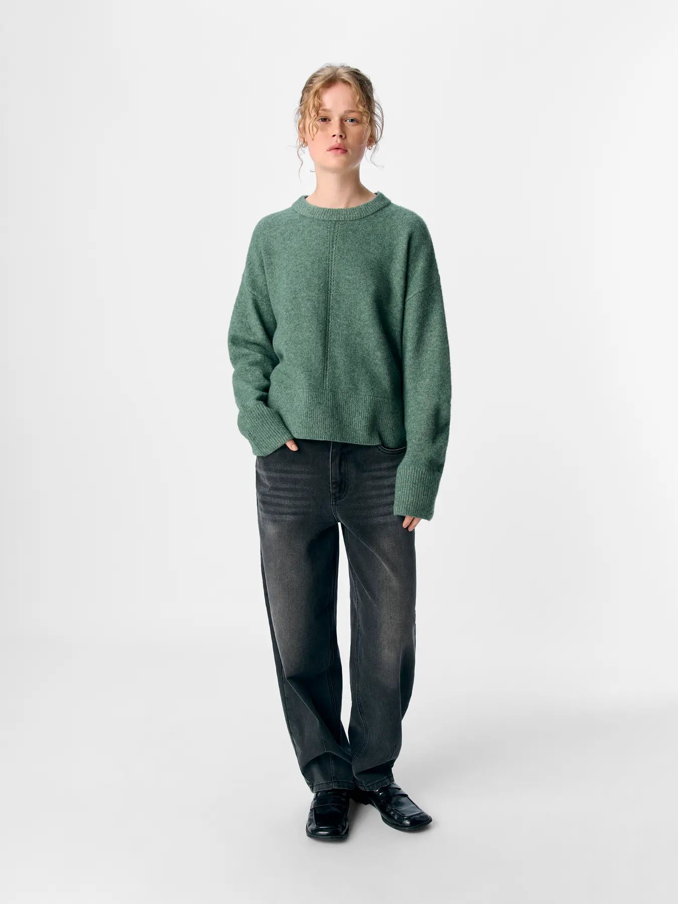 OBJJUNO L/S LO O-NECK KNIT