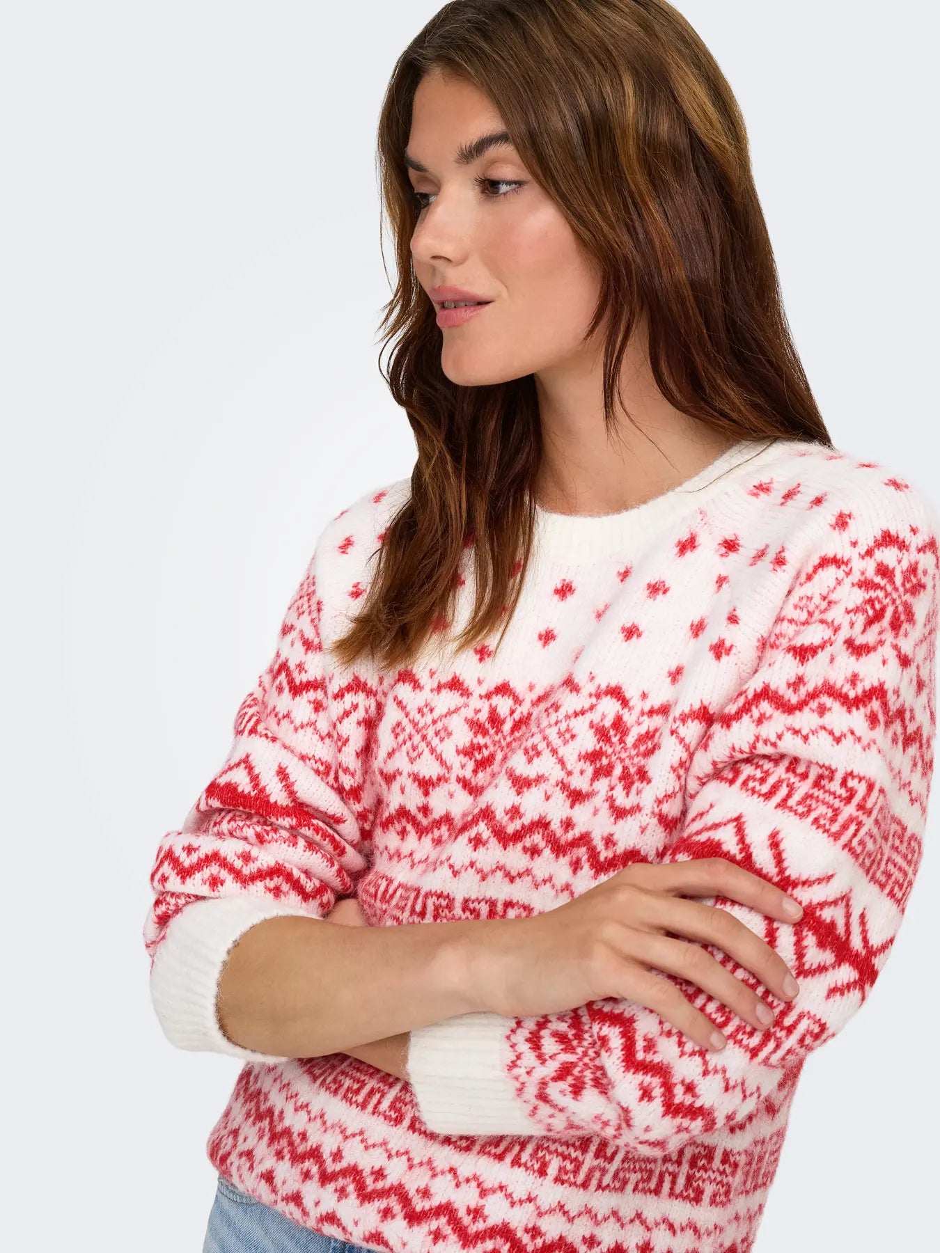 ONLXMAS NORDIC LS O-NECK KNT