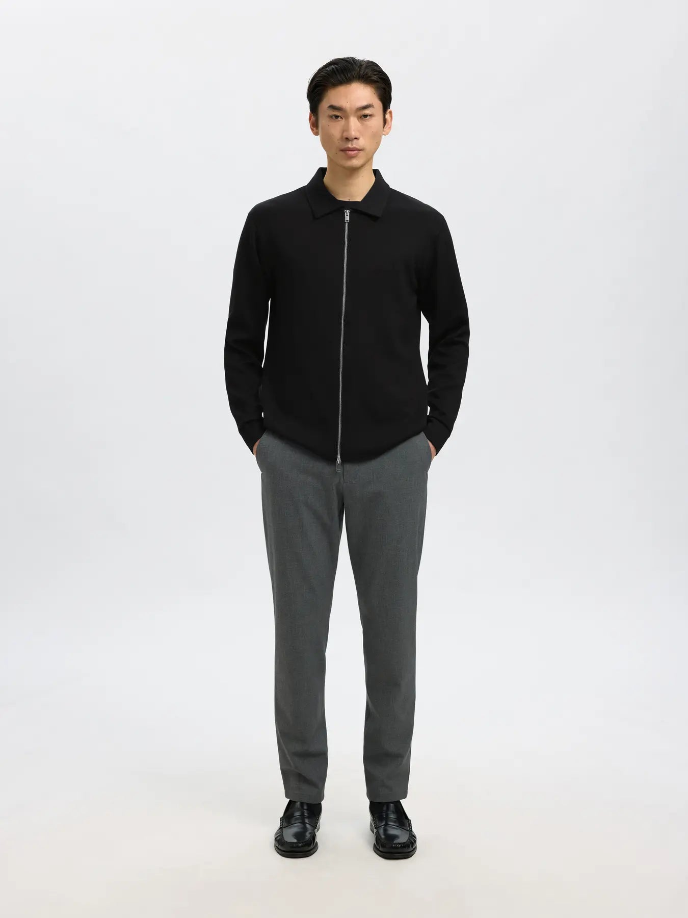 SLMEMANUEL SOFT FULL ZIP SWEAT