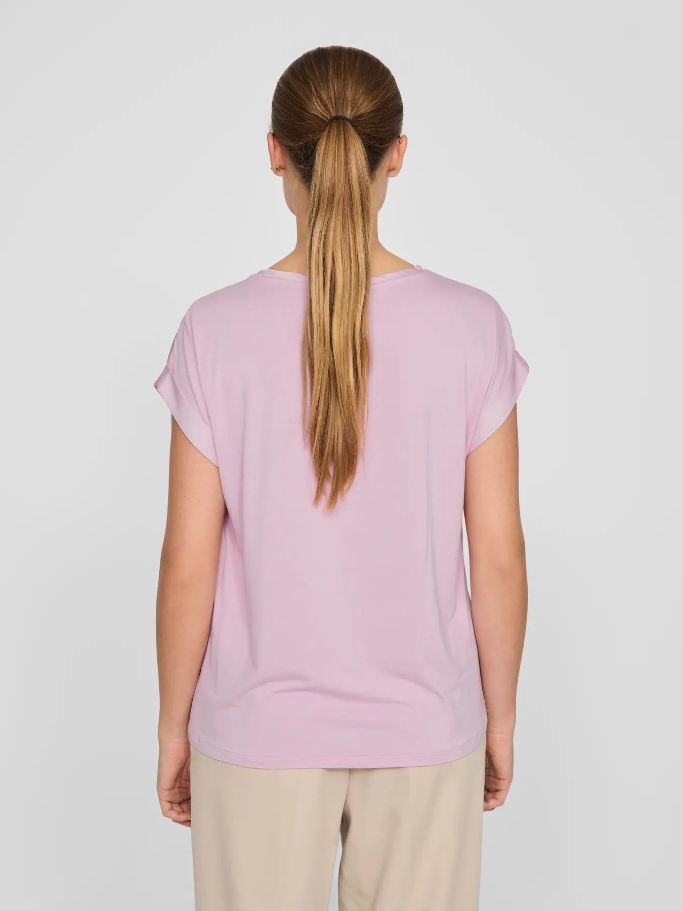 VIELLETTE S/S SATIN TOP