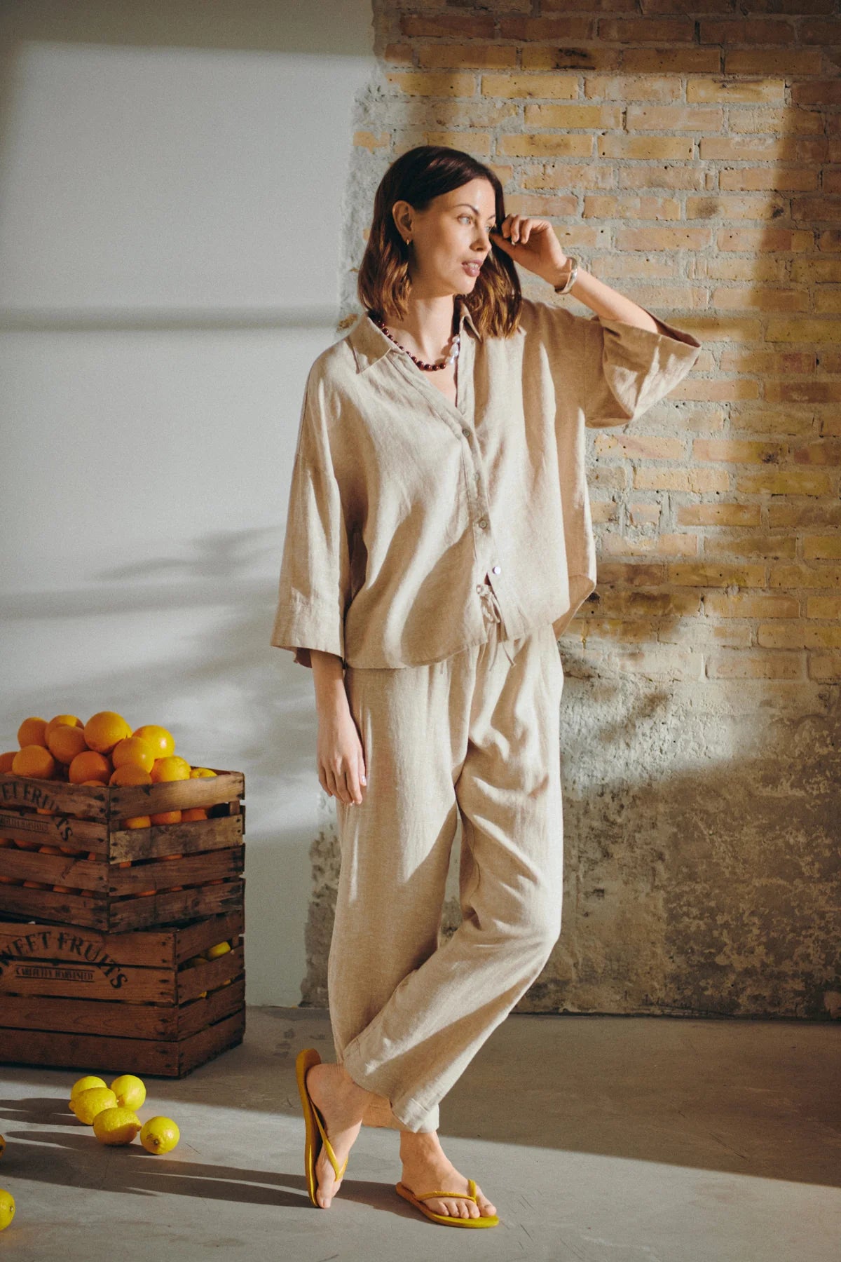 FQLAVA - LINEN SHIRT - BEIGE