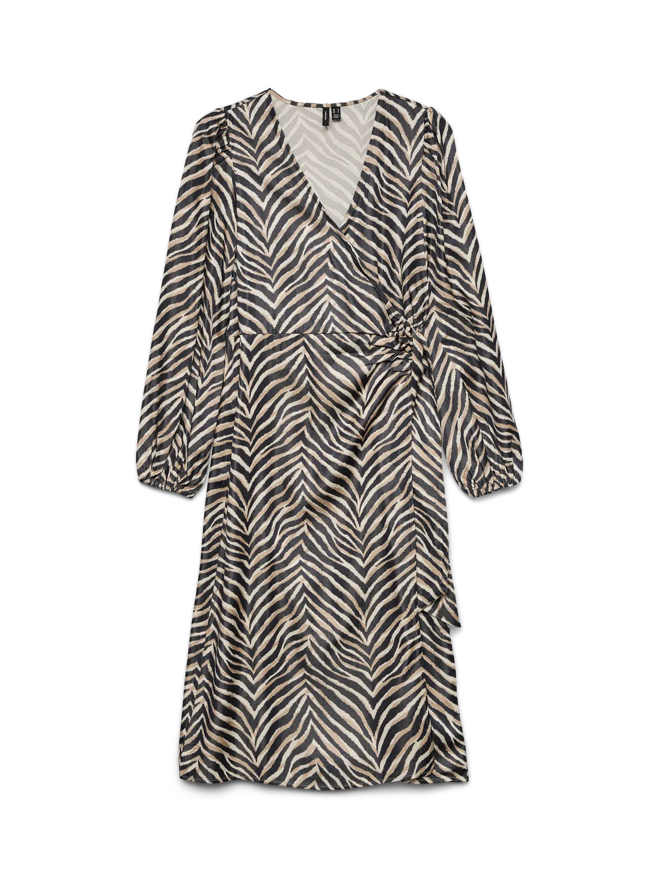 VMVINA SONYA LS CALF WRAP DRESS