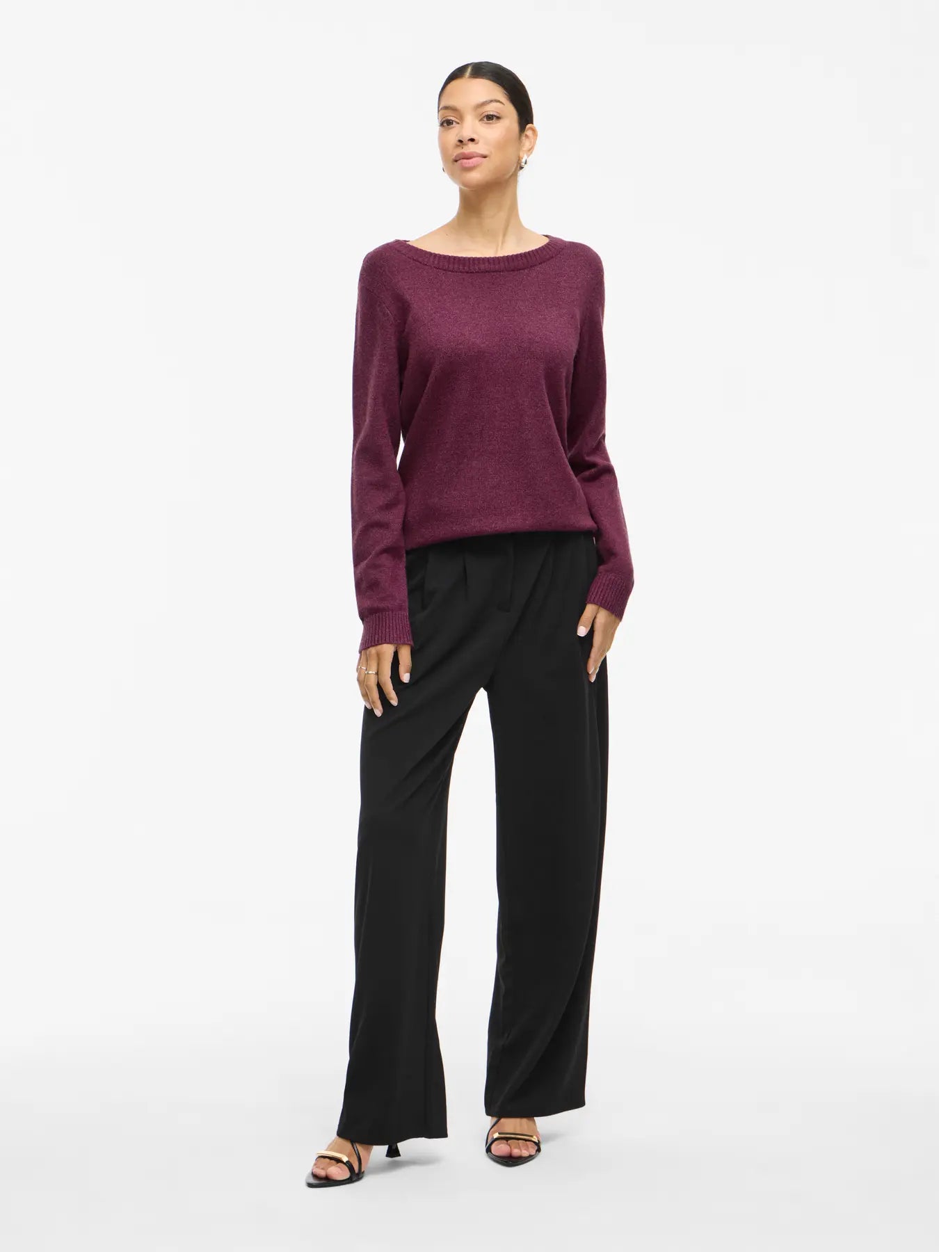 VIRIL O-NECK L/S KNIT TOP