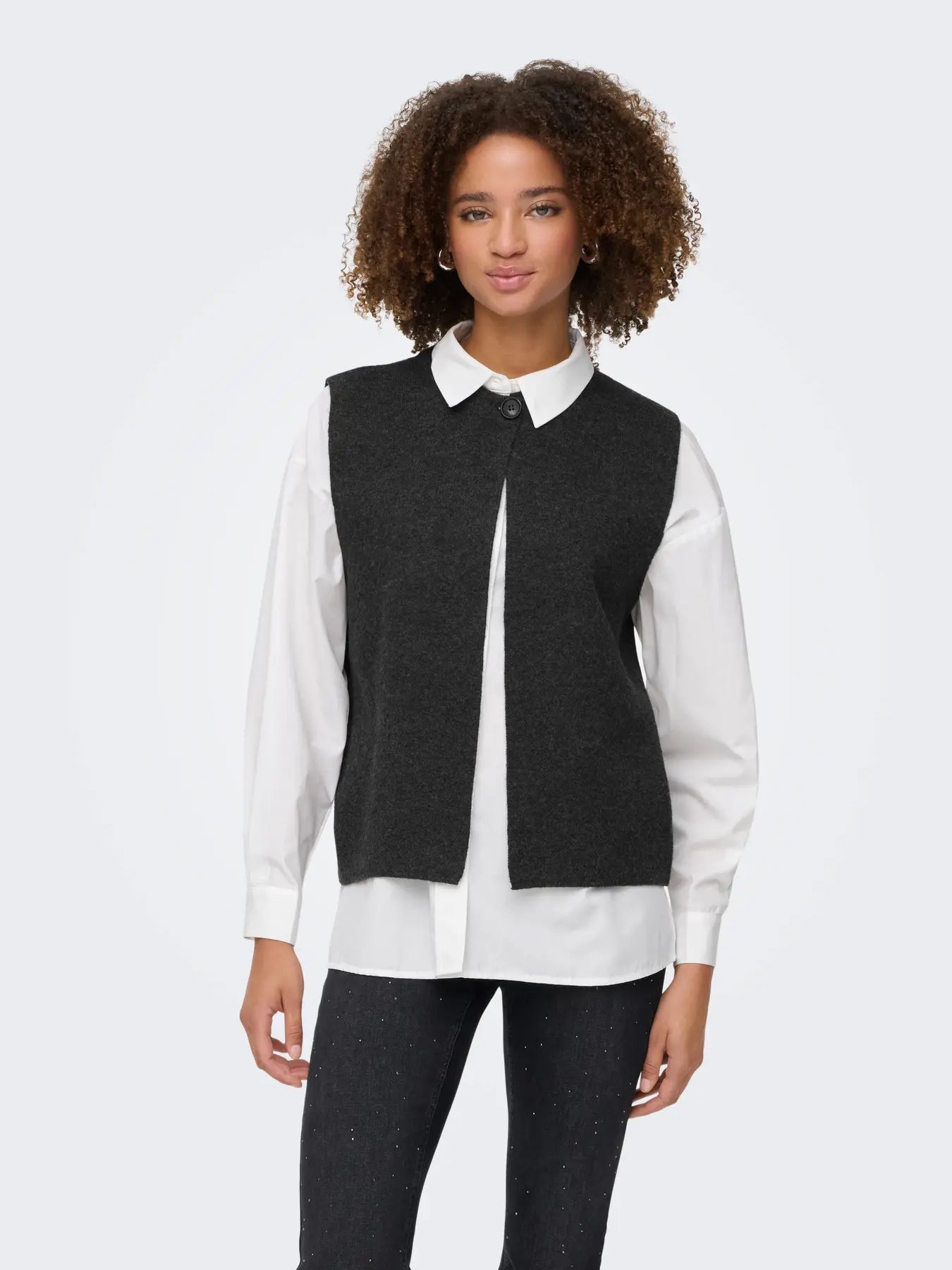 ONLANNELI LIFE SL BUTTON VEST
