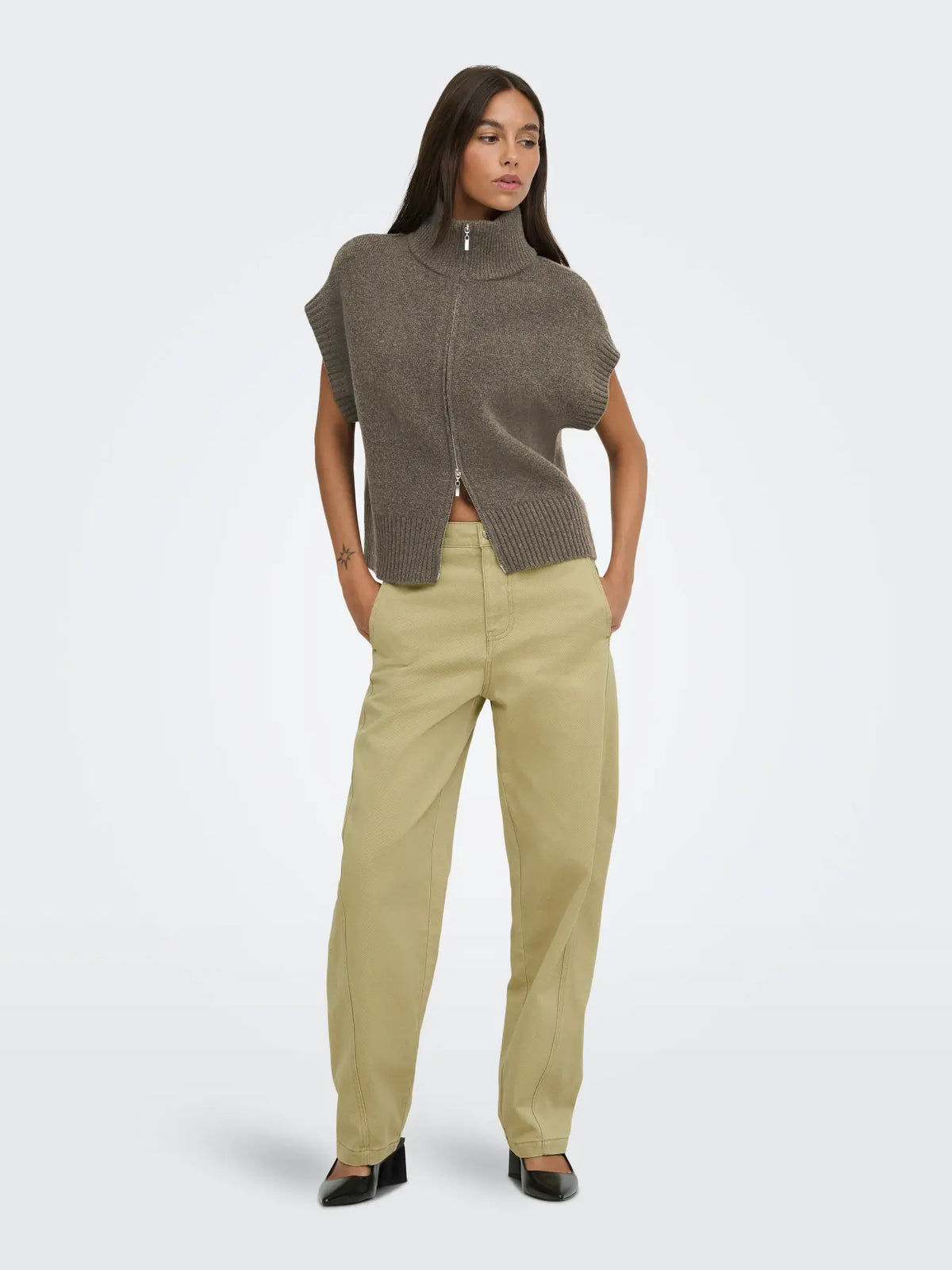 JDYLEA 2 WAY ZIP VEST
