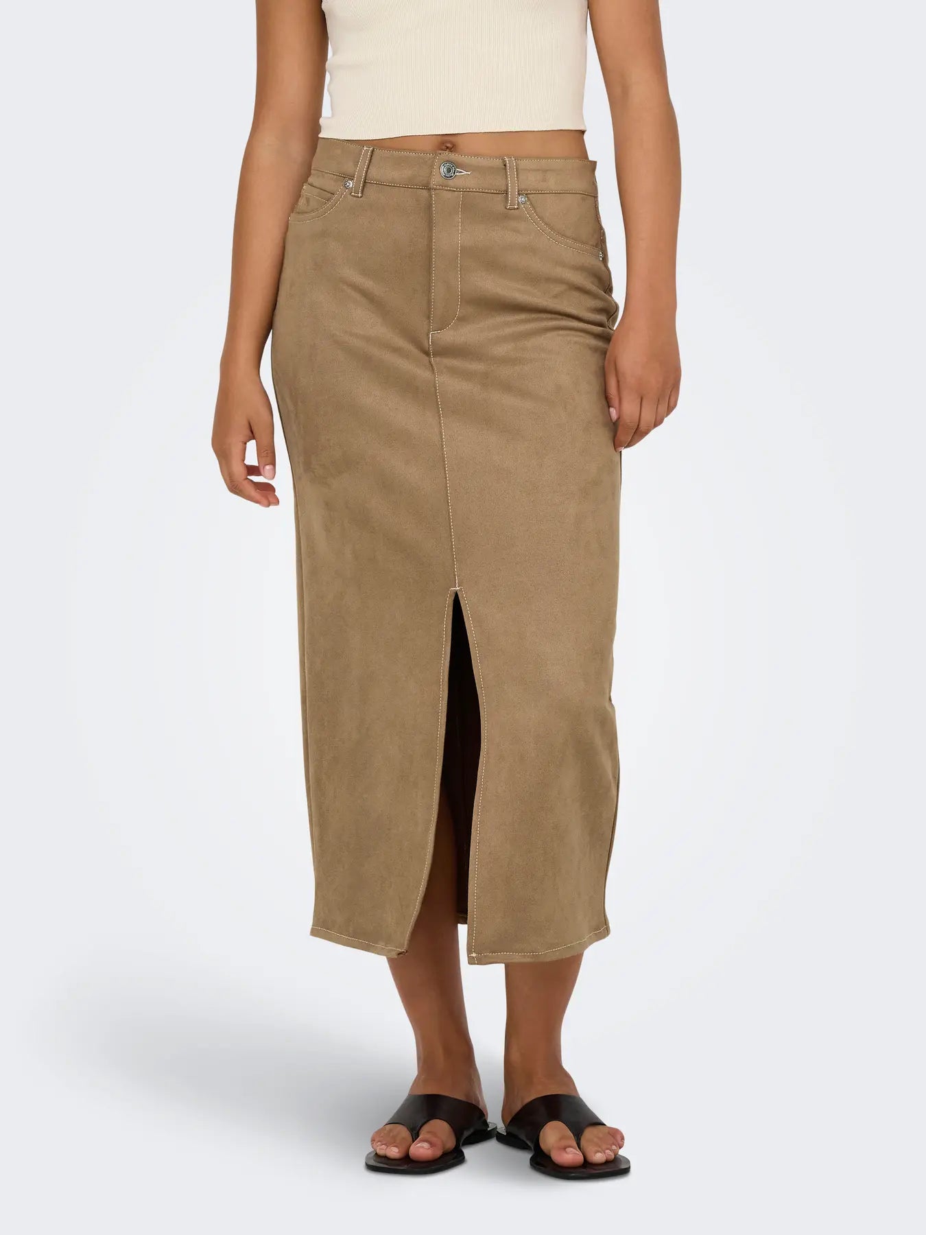 ONLSTINA MW FAUX SUEDE SKIRT