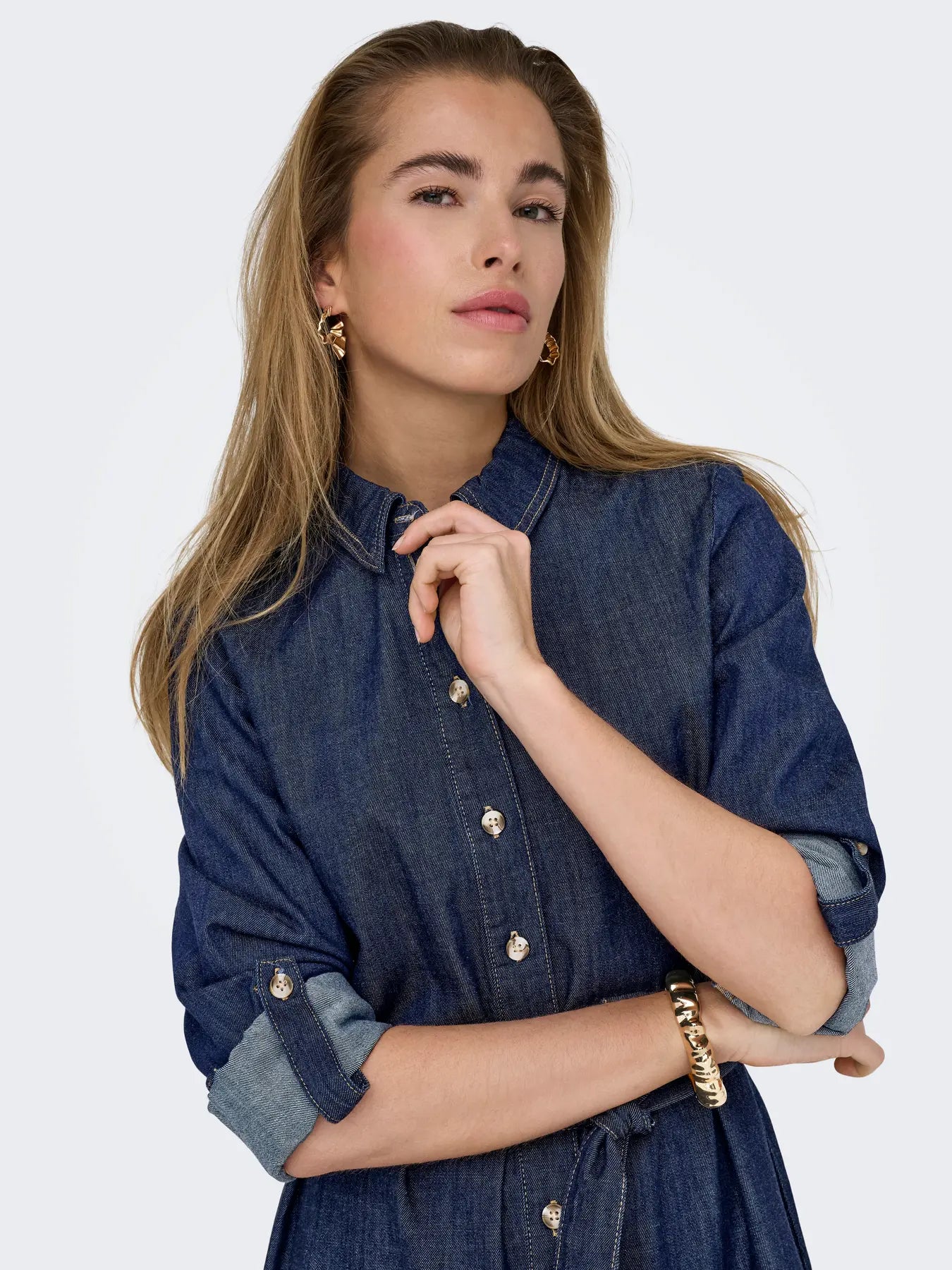 ONLSEVIGNY FRILL 3/4 SL LONG DRESS