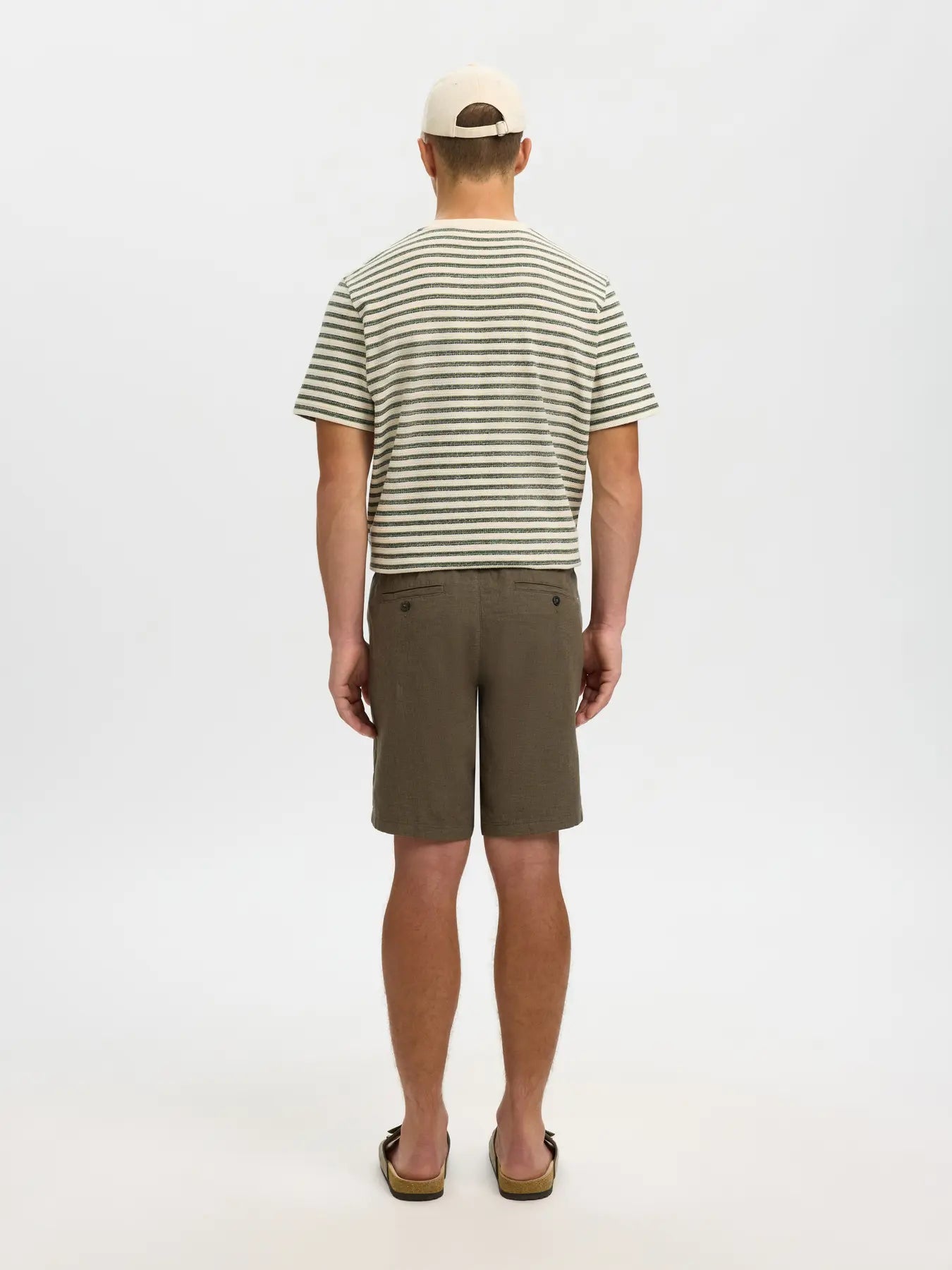 SLMREGULAR-BRODY LINEN BLD SHORTS