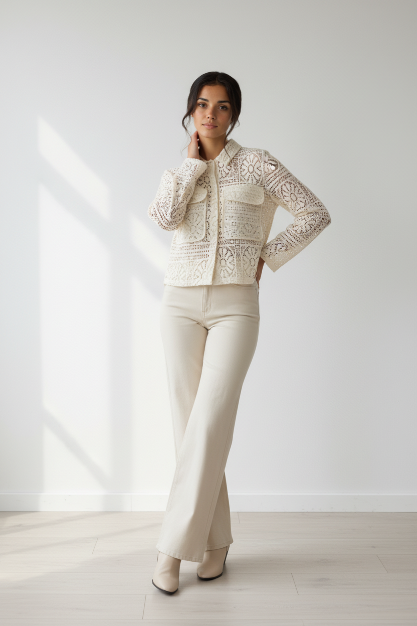 VIMERINDA CROCHET L/S SHIRT