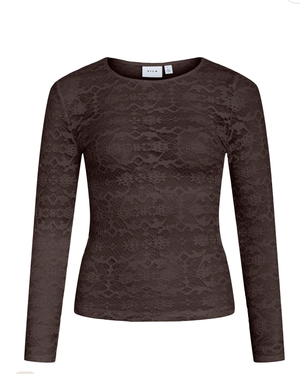 VIMELINA L/S LACE TOP