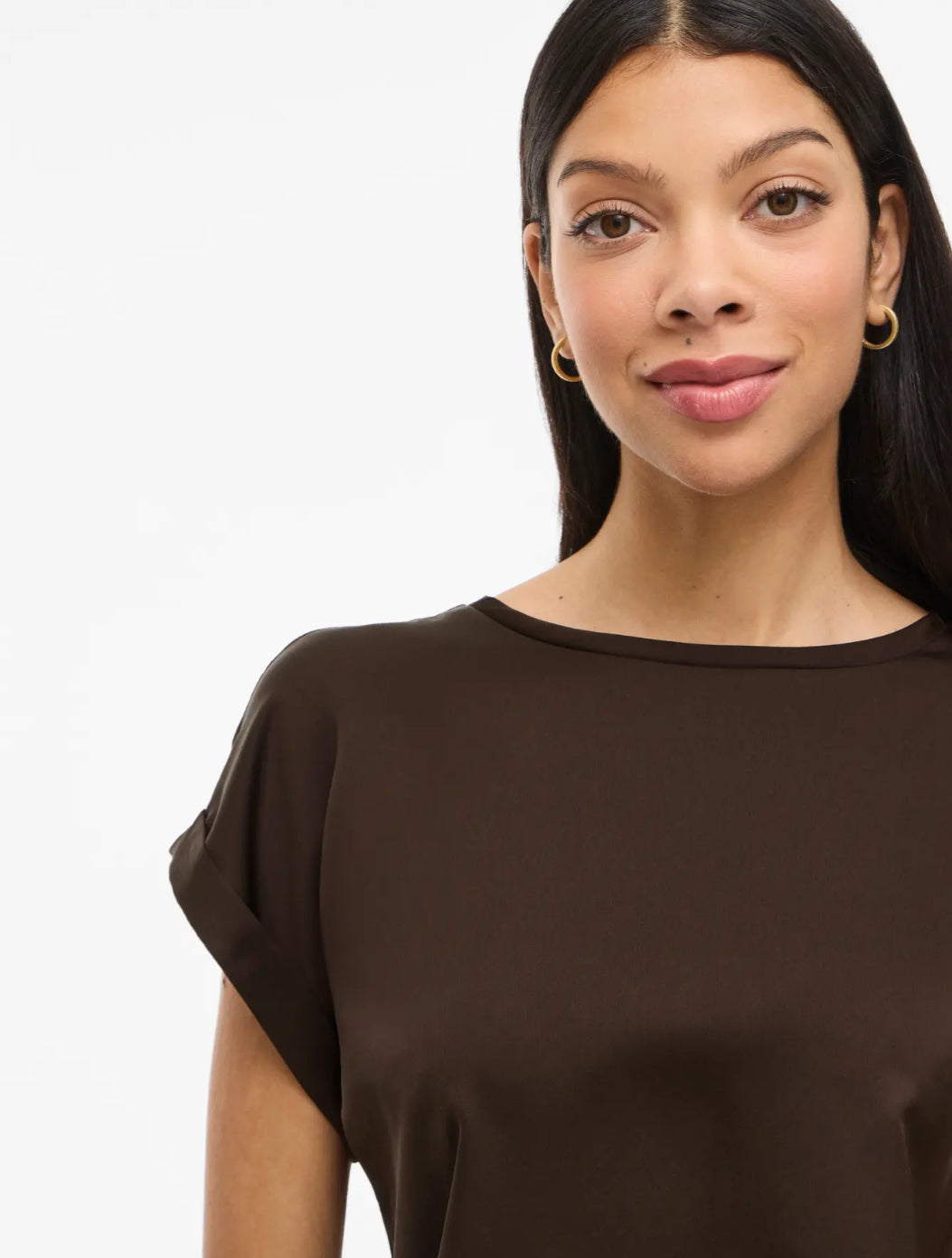 VIELLETTE S/S SATIN TOP