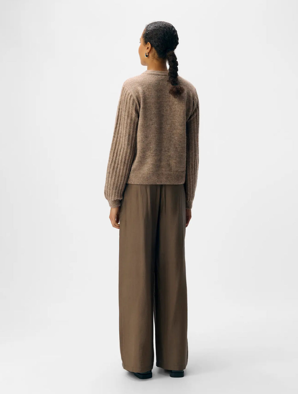 OBJFLORA RE LS KNIT BUTTON CARDIGAN