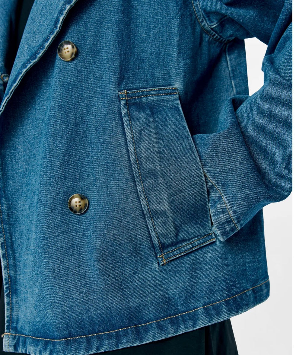 OBJTILLA GRO L/S LO DENIM JACKET