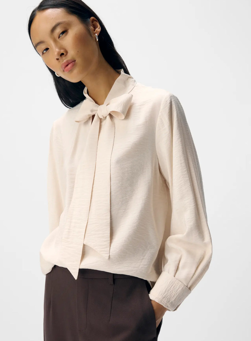 OBJJACIRA L/S RE BOW SHIRT