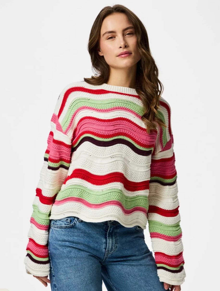 PCBLINA LS O-NECK KNIT
