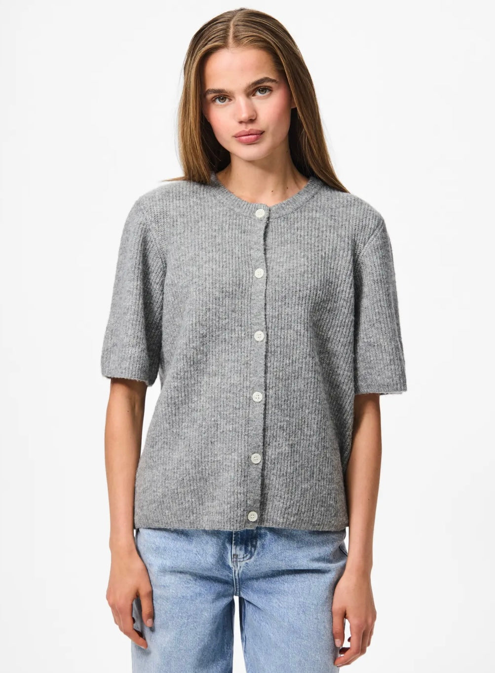 PCSILLY SS O-NECK KNIT CARDIGAN