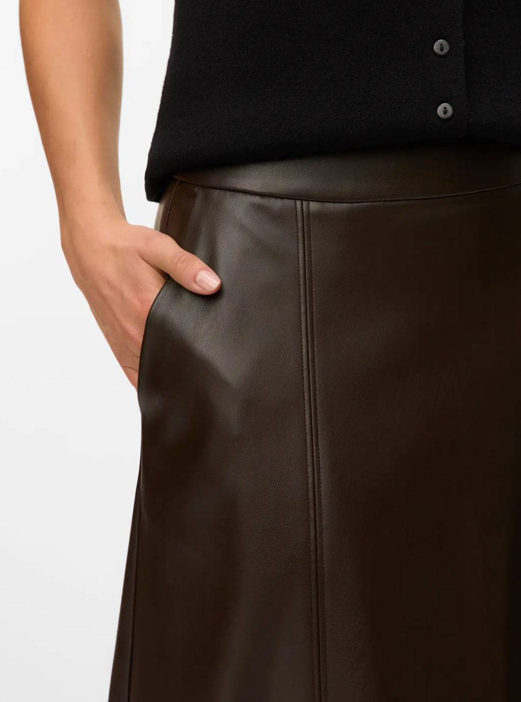 VMOLIVE HW COATED ANKLE SKIRT