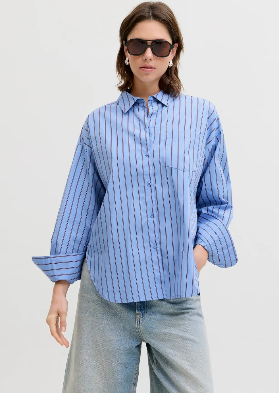 JXJAMIE LS RELAXED POPLIN SHIRT WVN