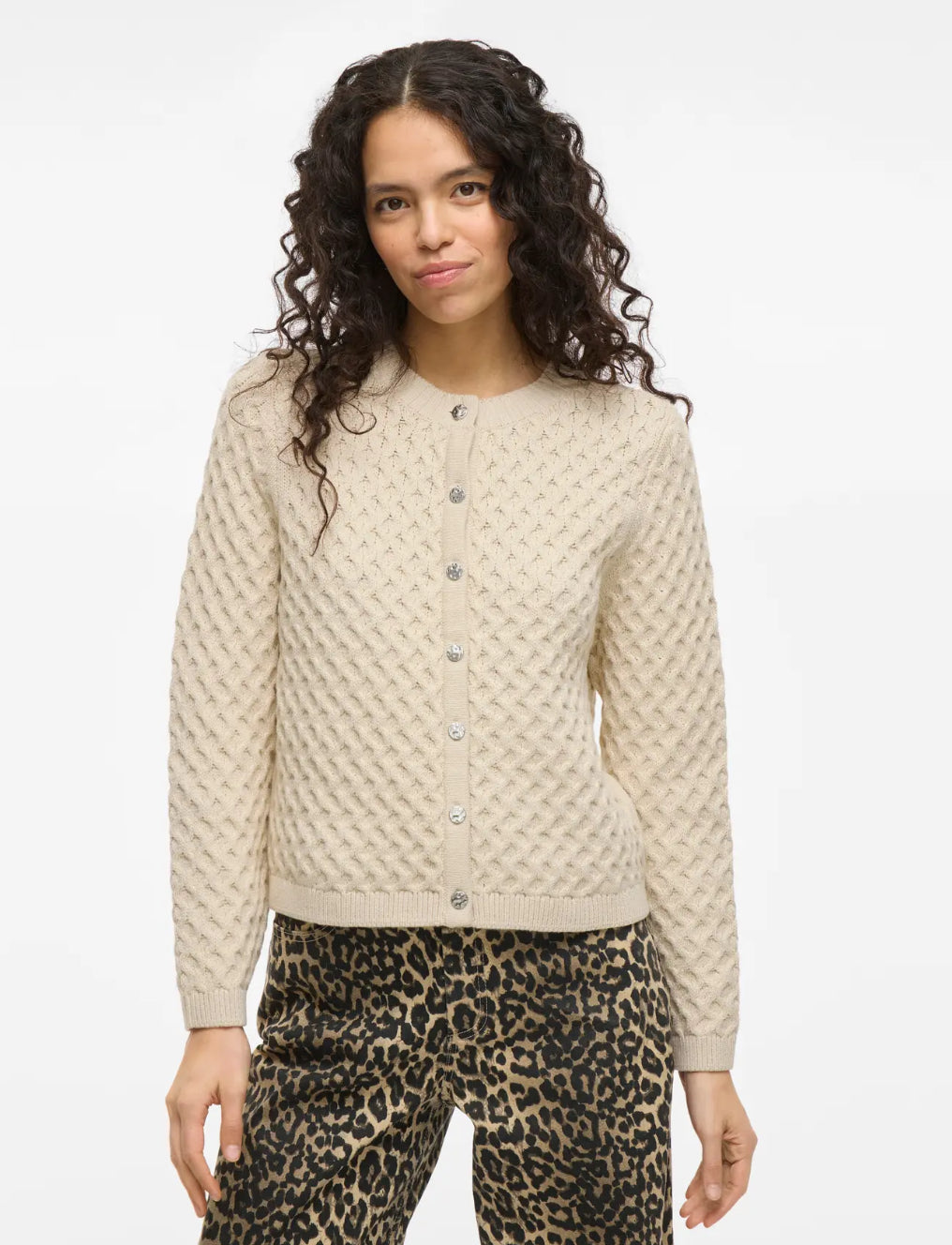 Vikali l/s o-neck button kardigan