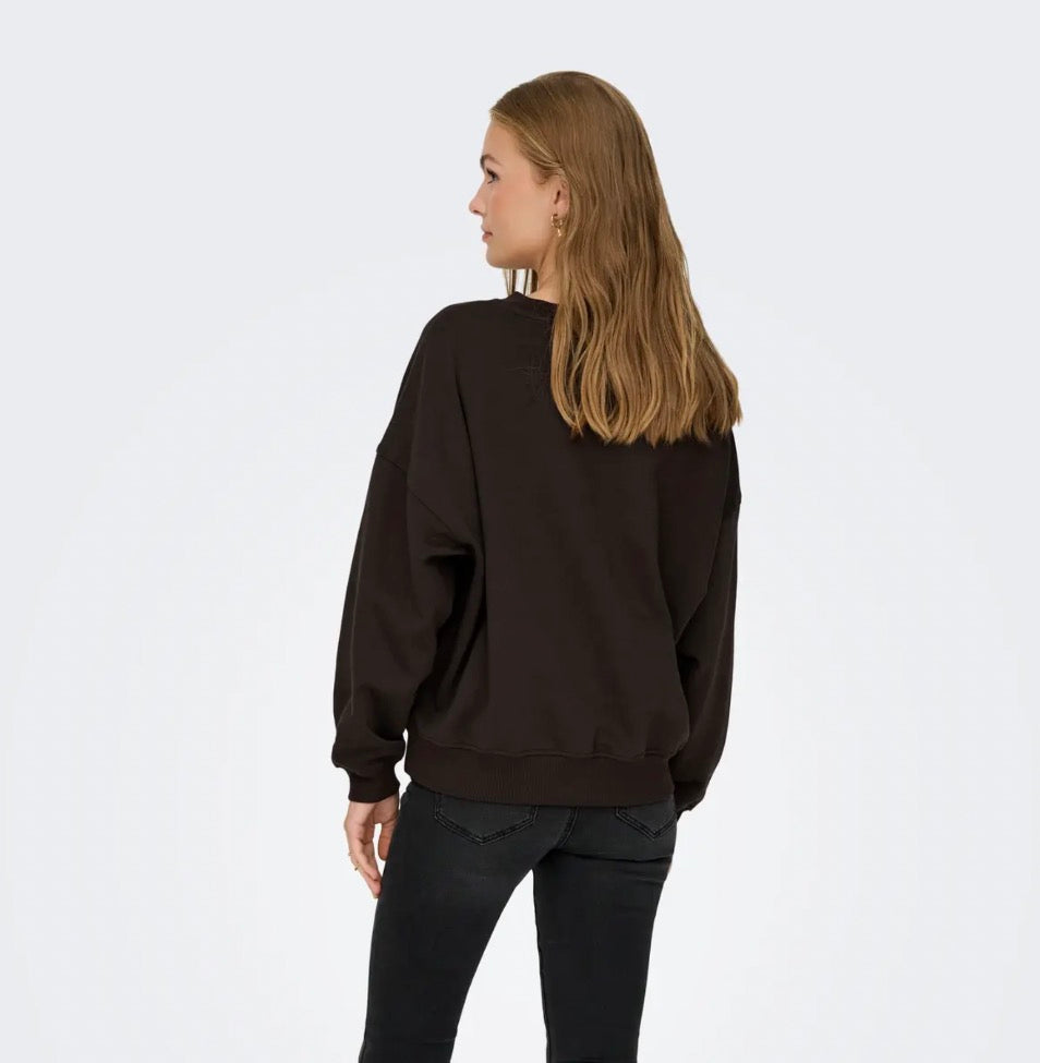 JDYMESA L/S O-NK EMB SWEAT JRS