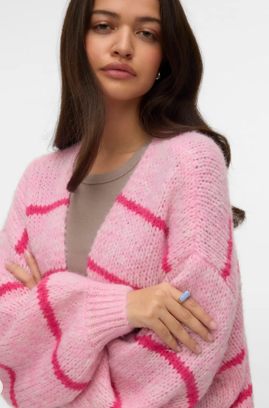 VMMAYBE ART LS OPEN CARDIGAN