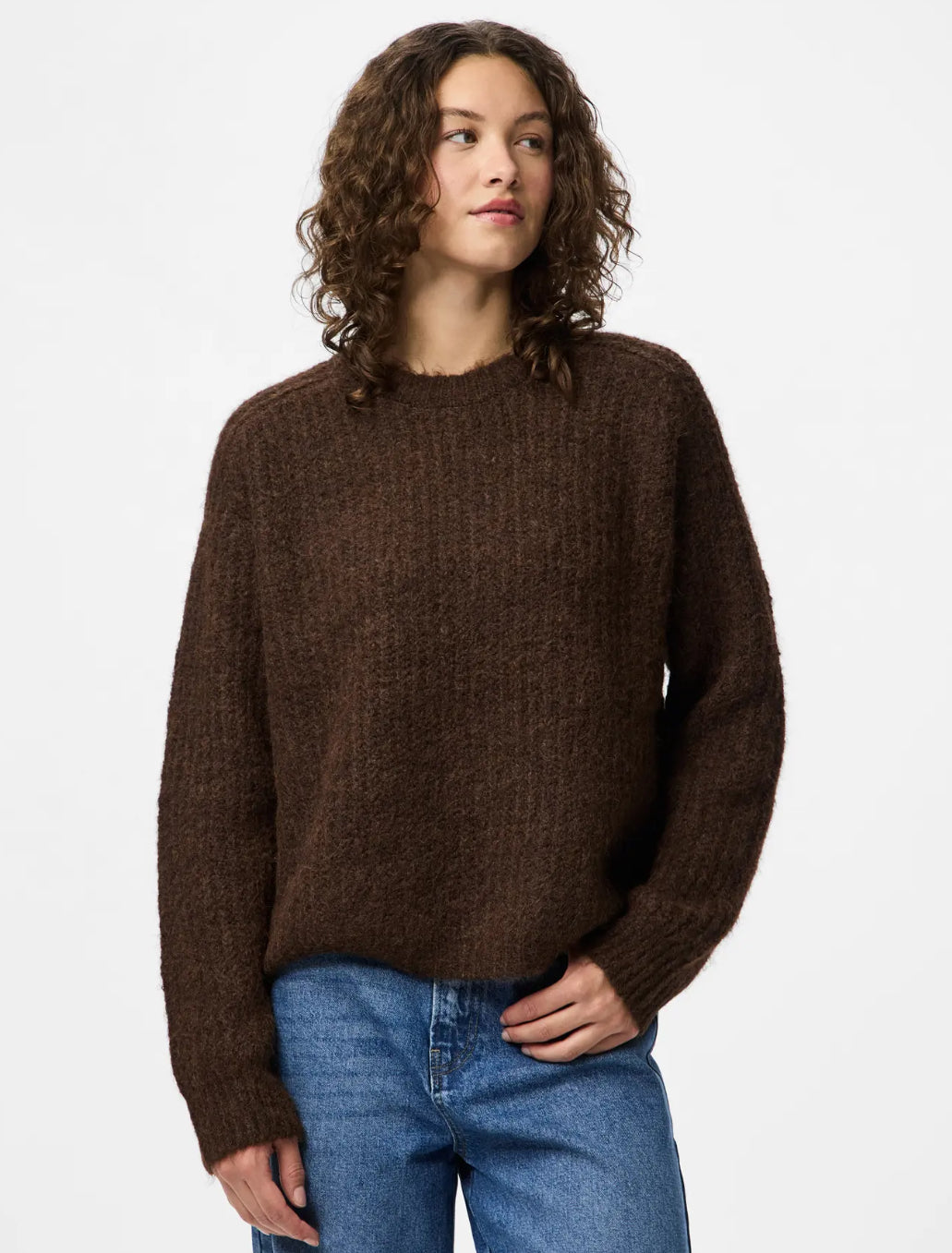 PCCLEO LS O-NECK CHUNKY KNIT