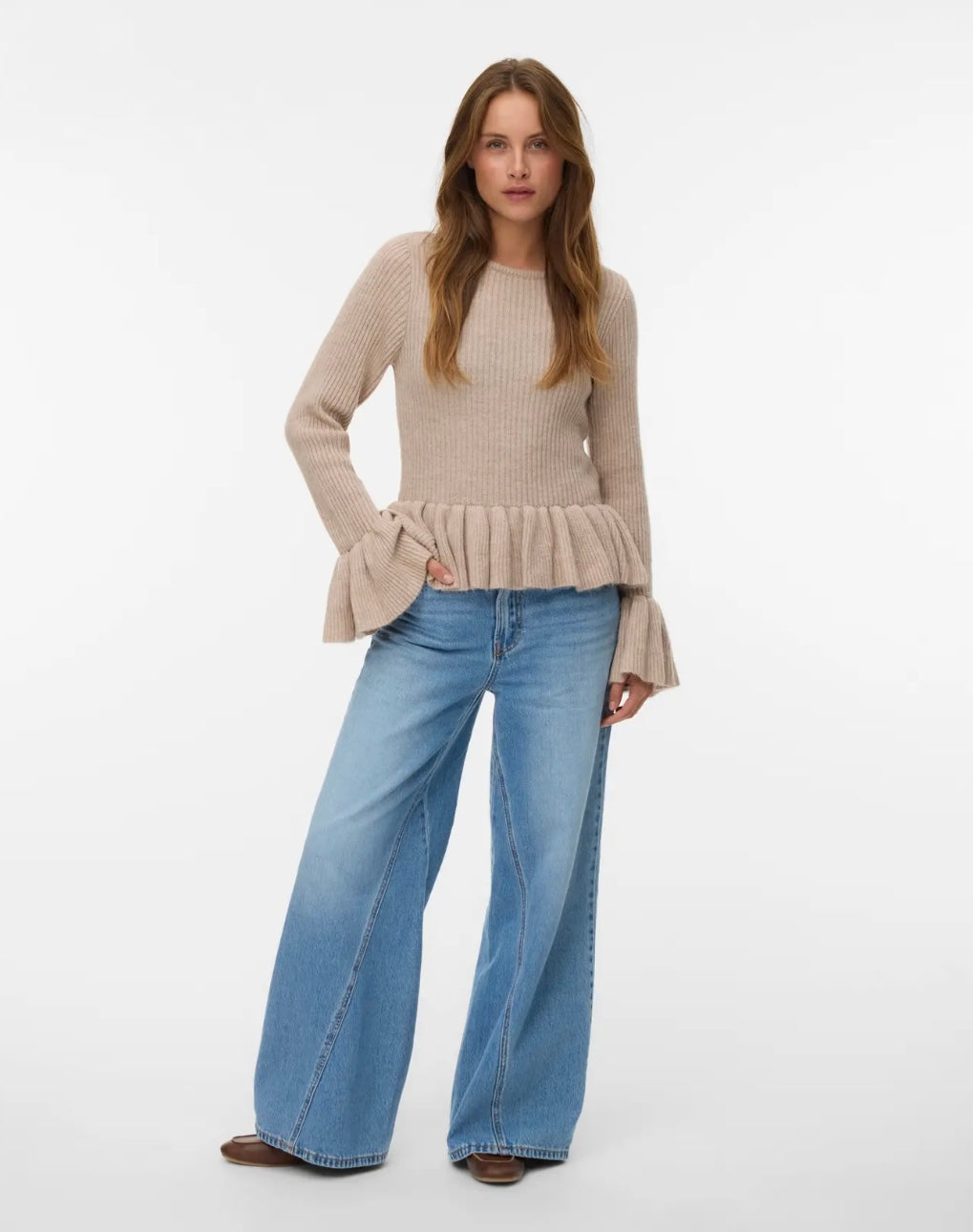 VMGEORGIA LS FLARE KNIT PULL
